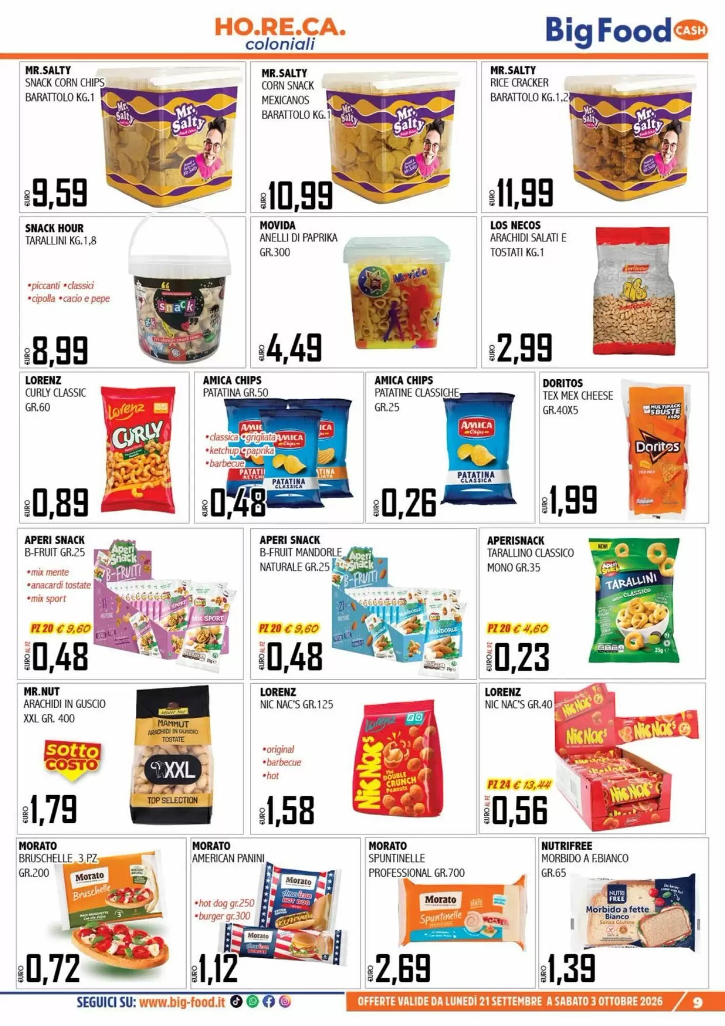 Volantino promozionale Big Food  valide dal 21/09/2026 - Pagina 9.