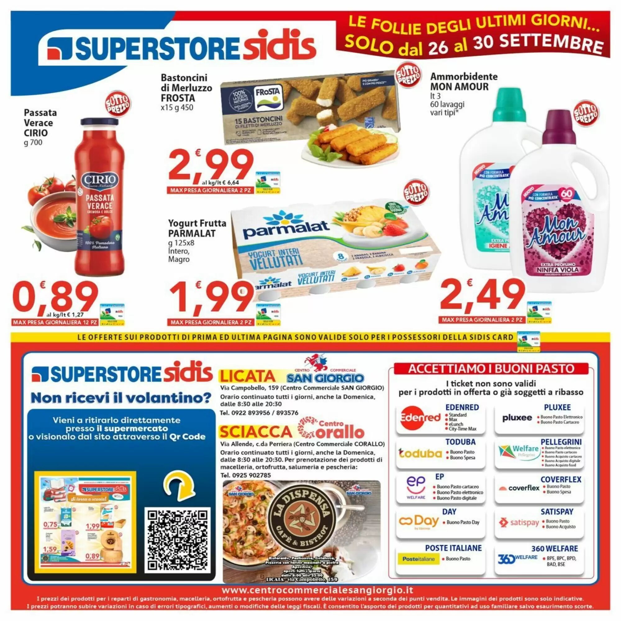 Volantino promozionale Sidis  valide dal 21/09/2026 - Pagina 20.