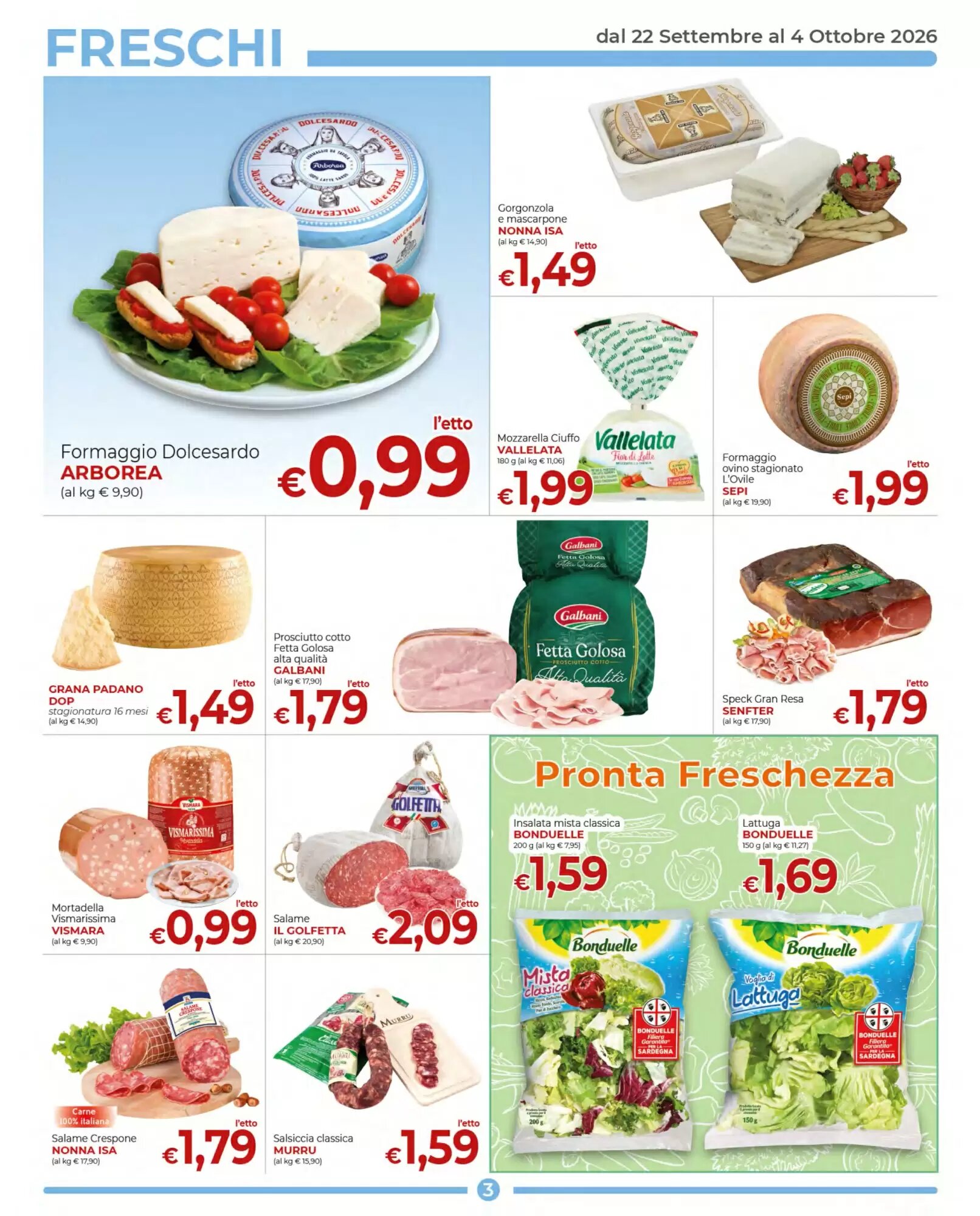 Volantino promozionale Supermercati Nonna Isa  valide dal 22/09/2026 - Pagina 3.