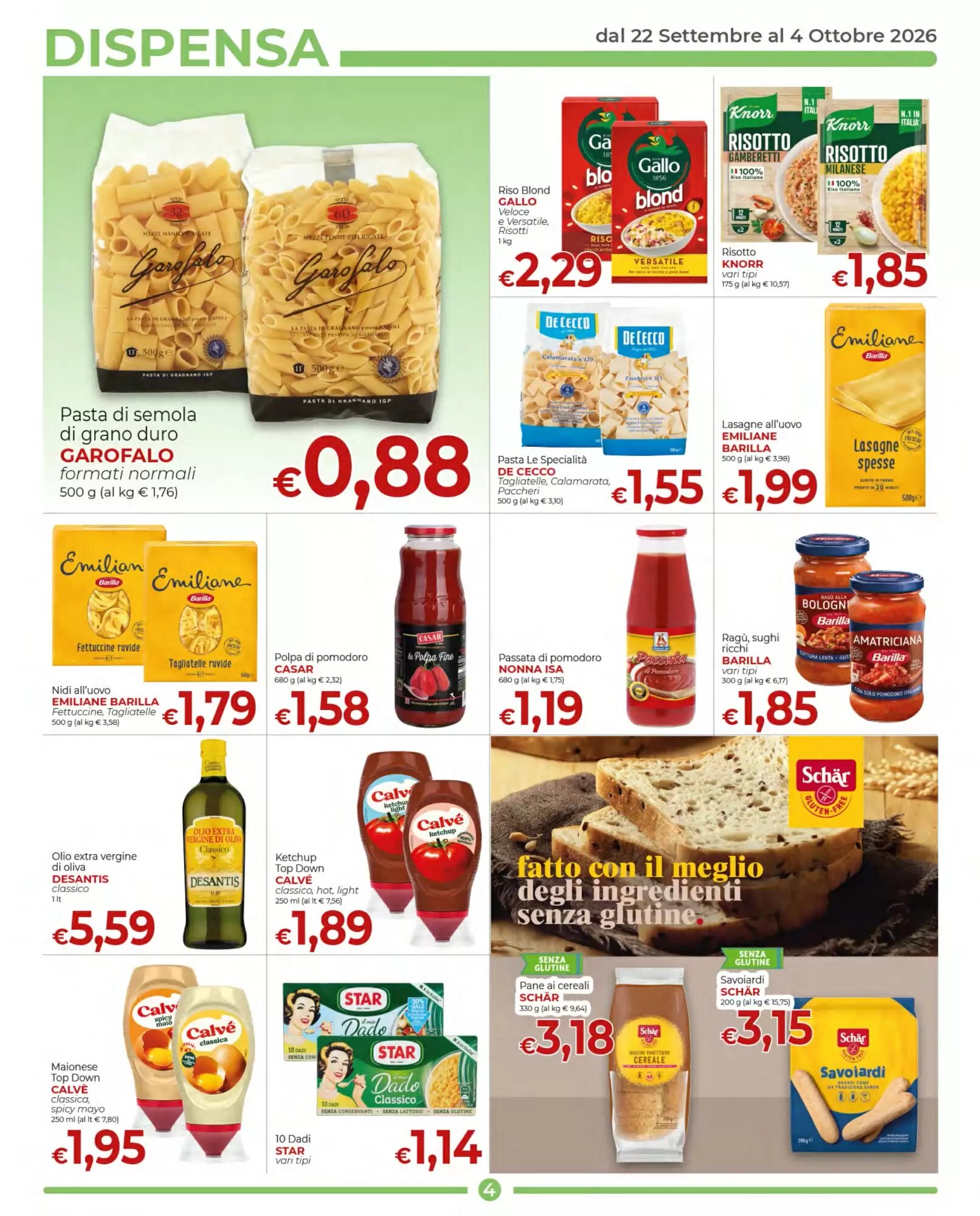 Volantino promozionale Supermercati Nonna Isa  valide dal 22/09/2026 - Pagina 4.