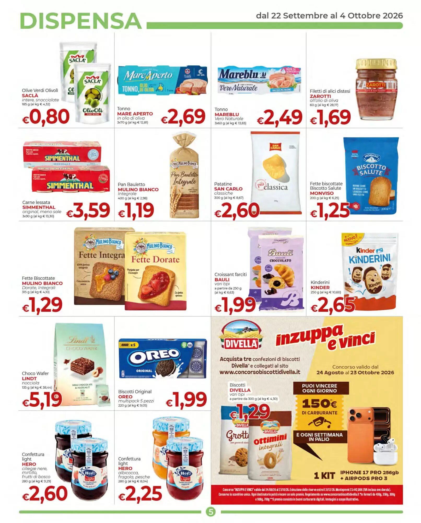 Volantino promozionale Supermercati Nonna Isa  valide dal 22/09/2026 - Pagina 5.