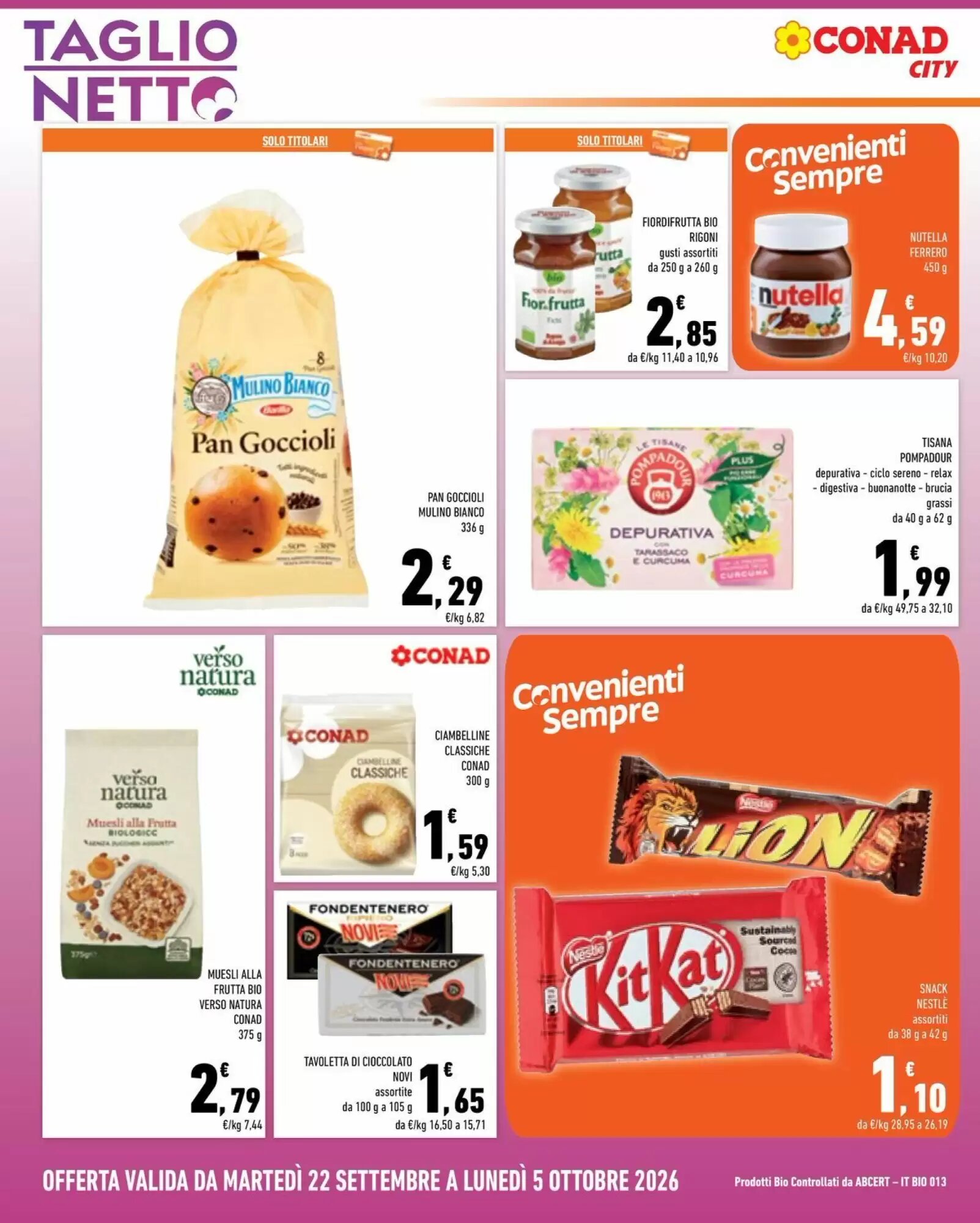 Volantino promozionale Conad City  valide dal 22/09/2026 - Pagina 14.