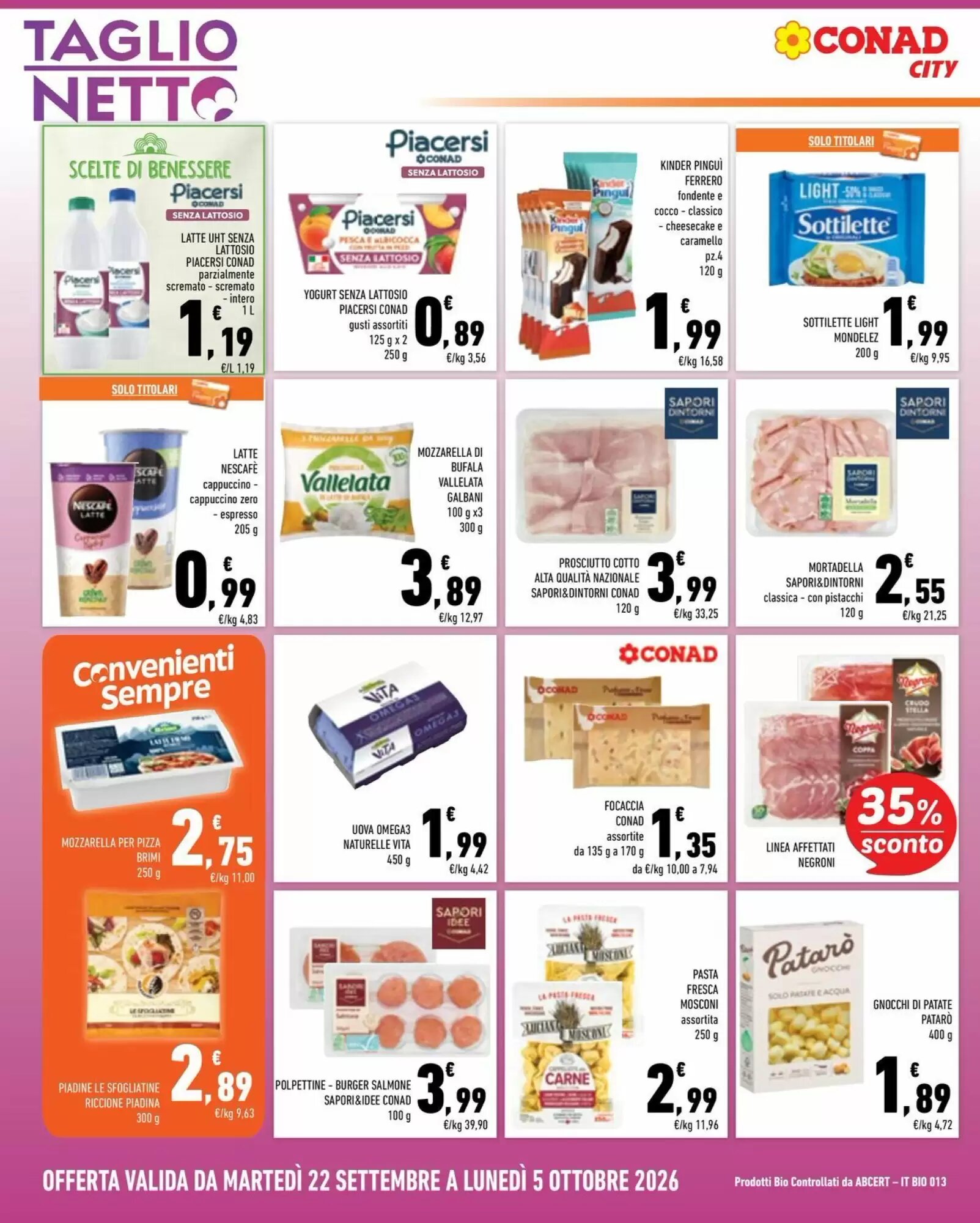 Volantino promozionale Conad City  valide dal 22/09/2026 - Pagina 8.