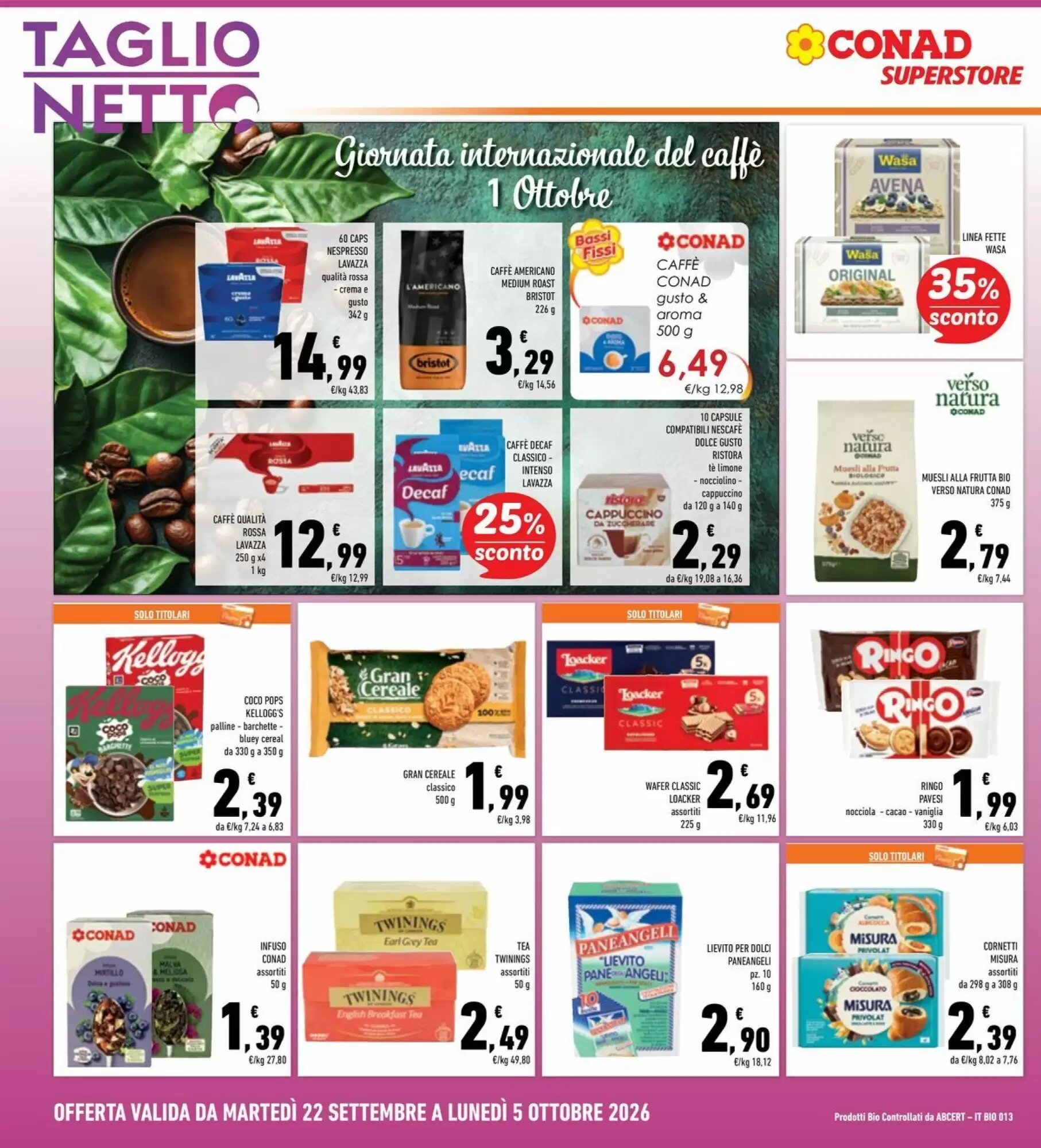 Volantino promozionale Conad Superstore  valide dal 22/09/2026 - Pagina 18.