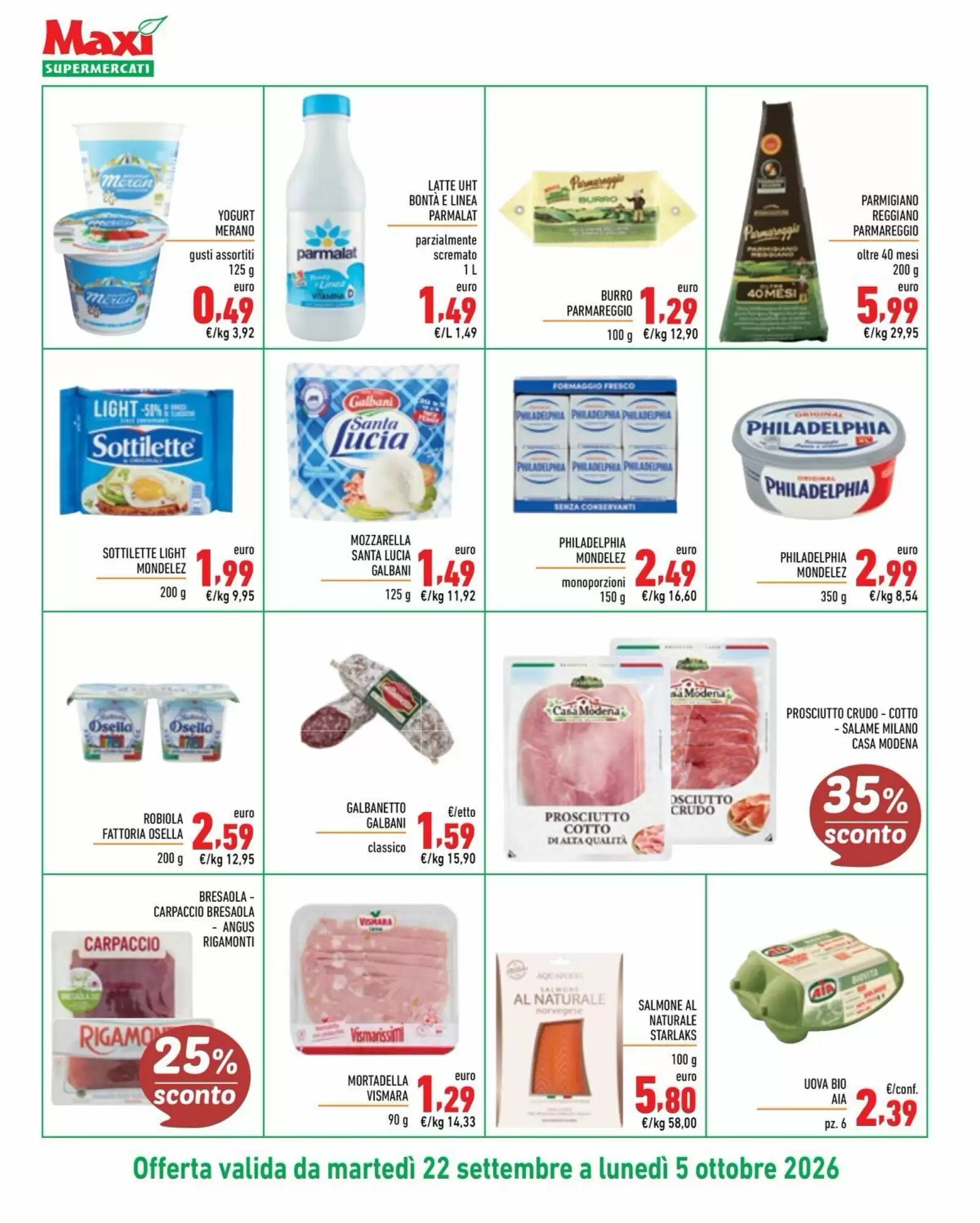 Volantino promozionale Maxi Supermercati  valide dal 22/09/2026 - Pagina 4.