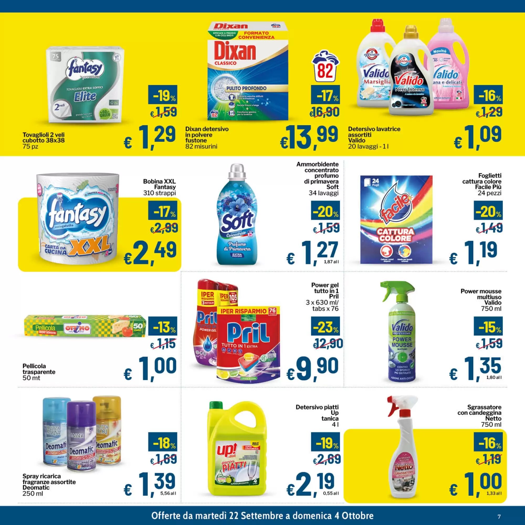 Volantino promozionale Qui Discount  valide dal 22/09/2026 - Pagina 7.