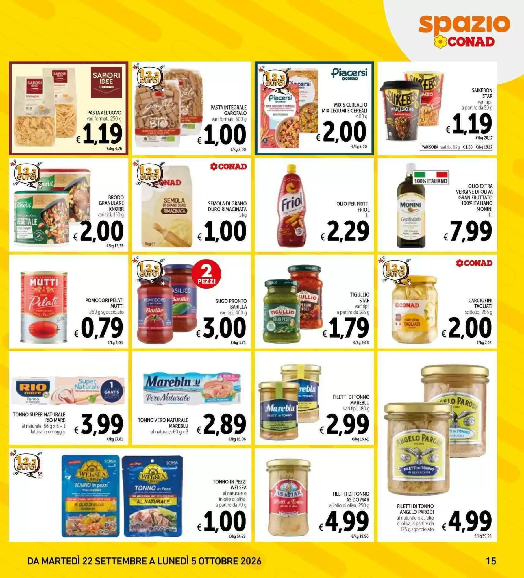 Volantino promozionale Spazio Conad  valide dal 22/09/2026 - Pagina 15.