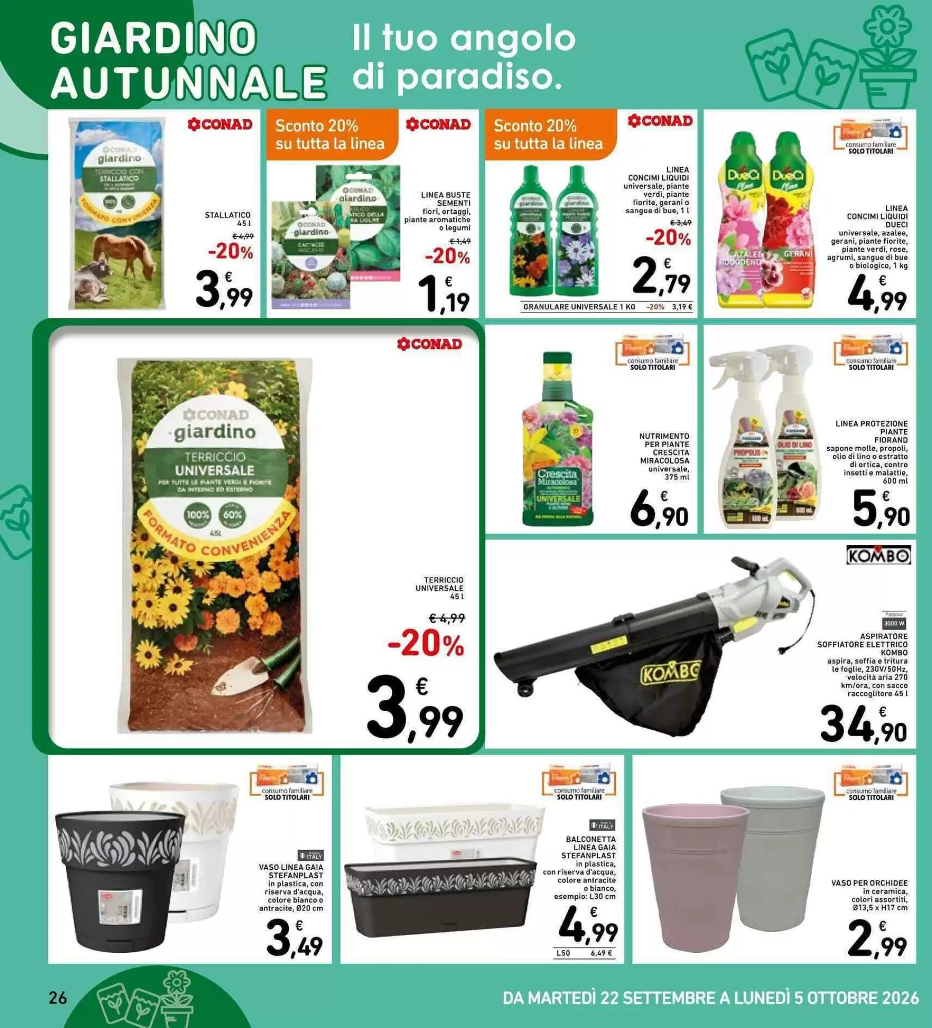 Volantino promozionale Spazio Conad  valide dal 22/09/2026 - Pagina 26.