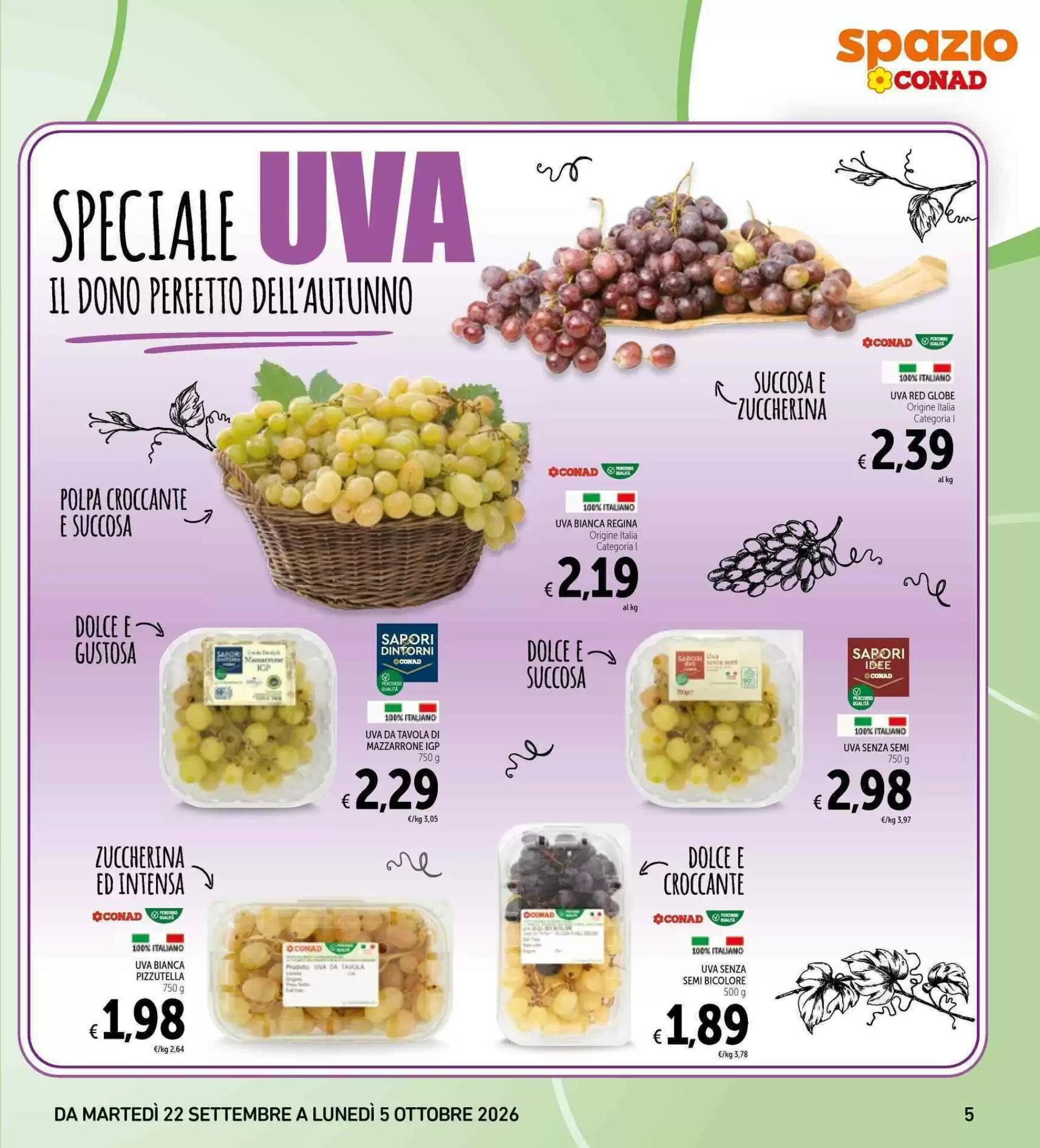 Volantino promozionale Spazio Conad  valide dal 22/09/2026 - Pagina 5.