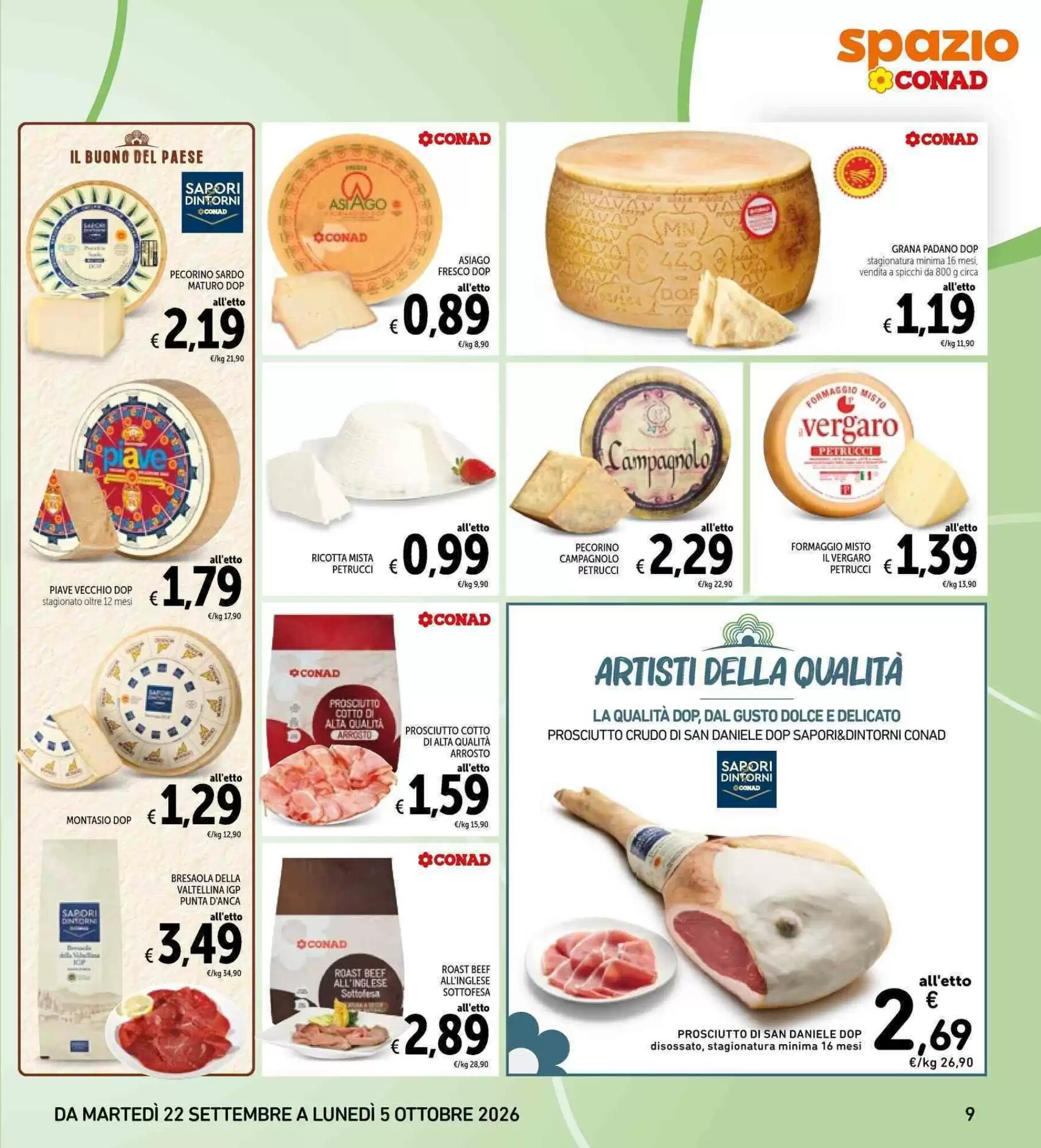 Volantino promozionale Spazio Conad  valide dal 22/09/2026 - Pagina 9.