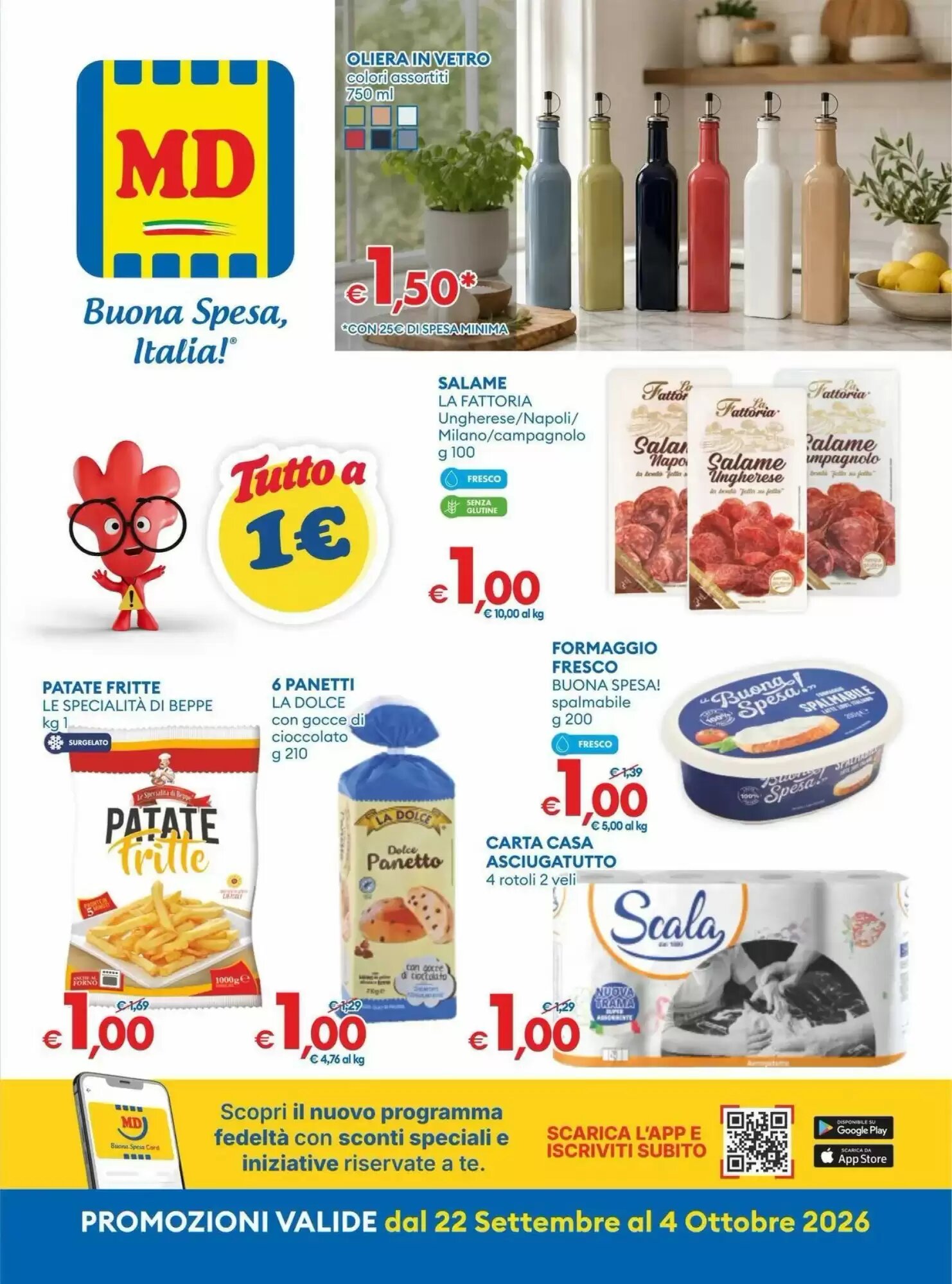 Volantino promozionale MD Discount  valide dal 22/09/2026 - Pagina 1.