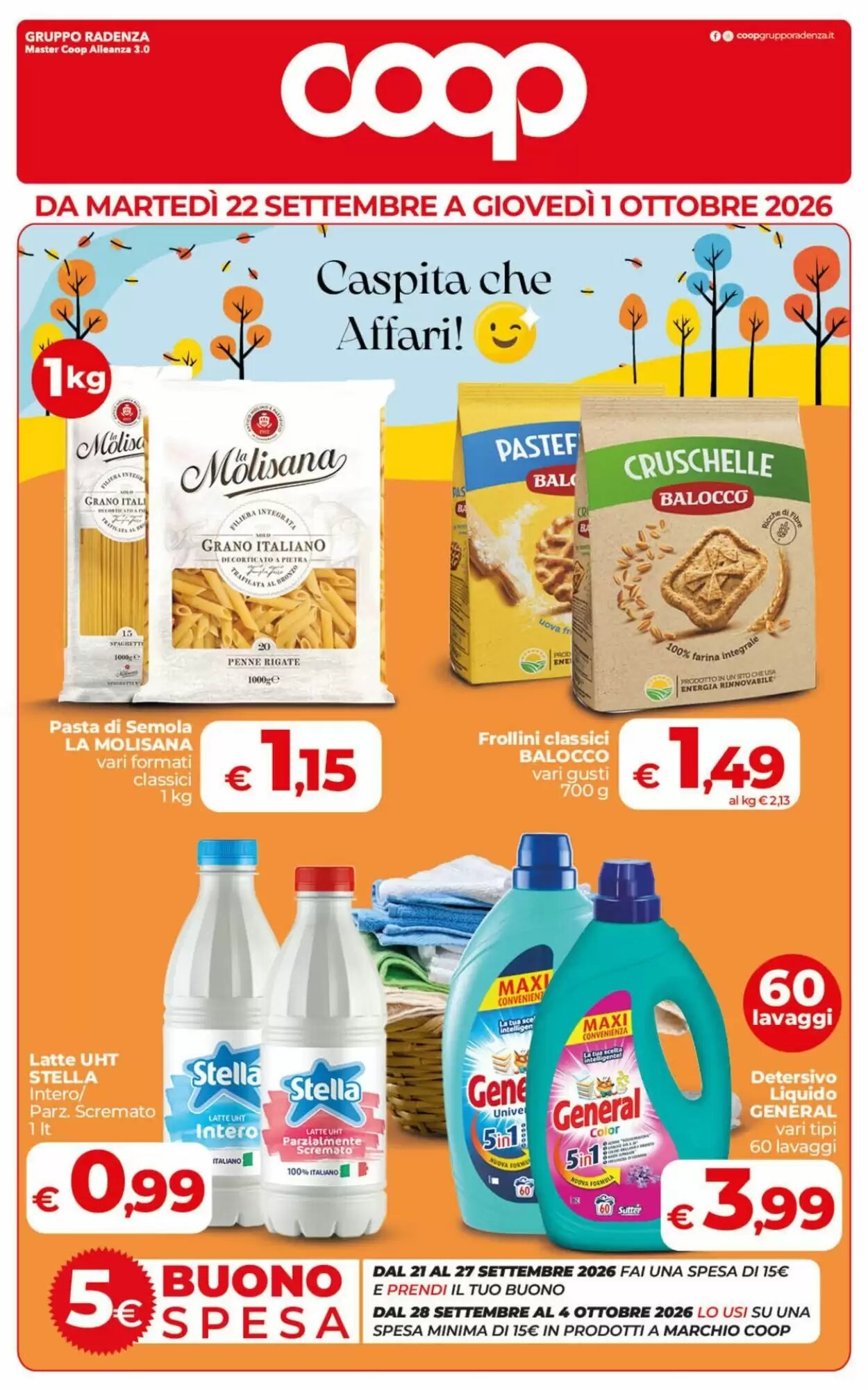 Volantino promozionale Coop  valide dal 22/09/2026 - Pagina 1.