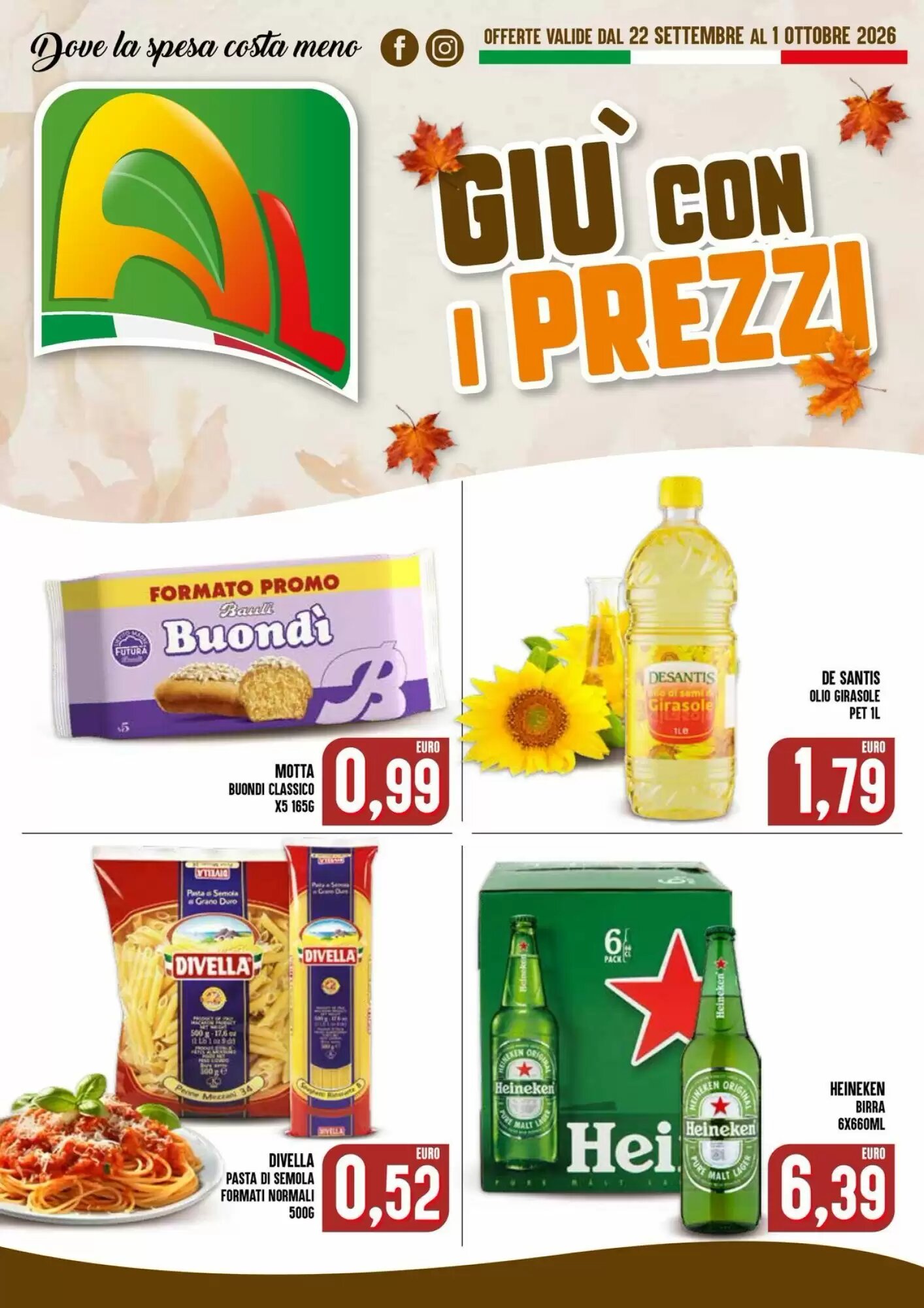 Volantino promozionale Al Discount valide dal 22/09/2026 - Pagina 1.