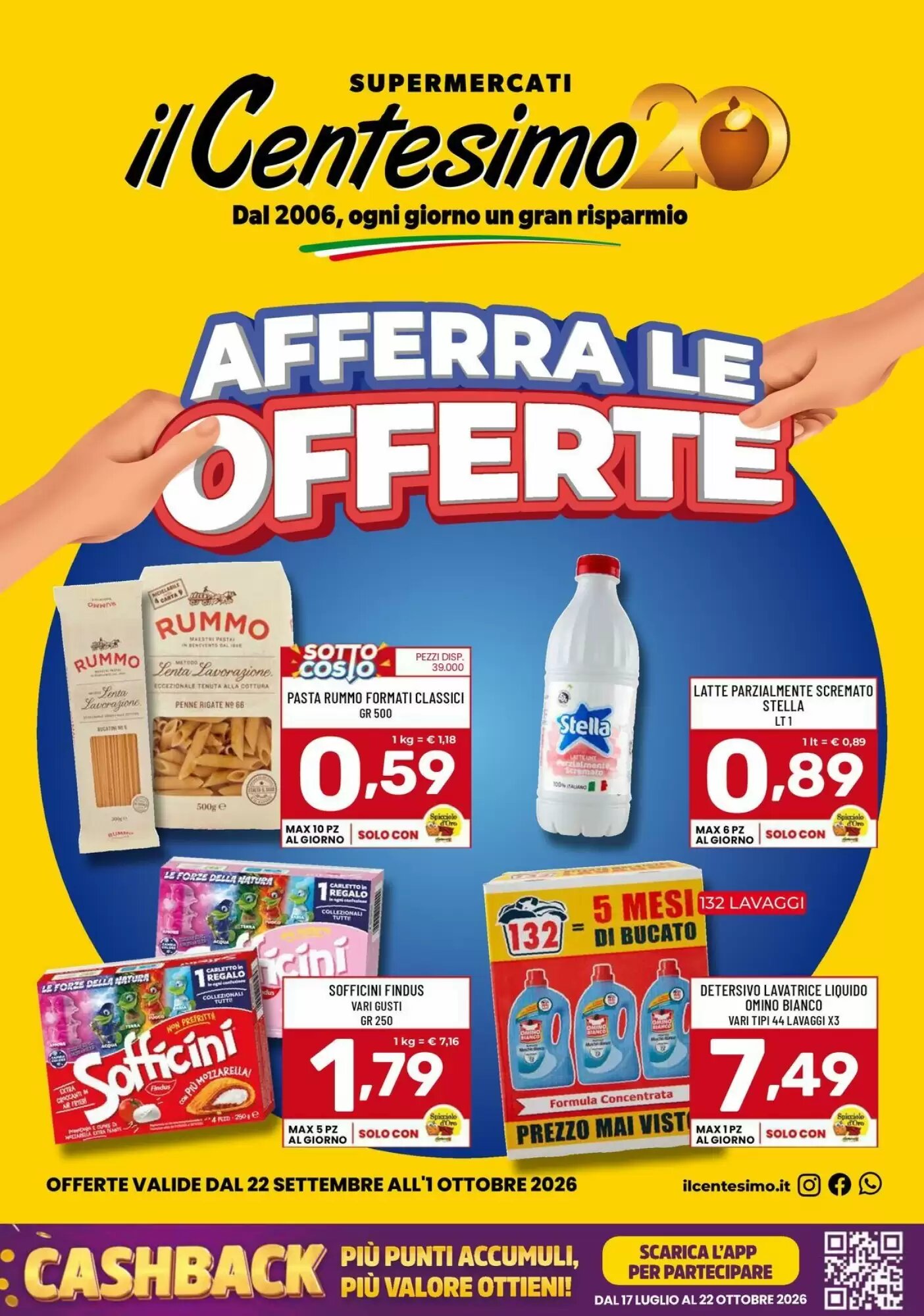 Volantino promozionale Il Centesimo  valide dal 22/09/2026 - Pagina 1.