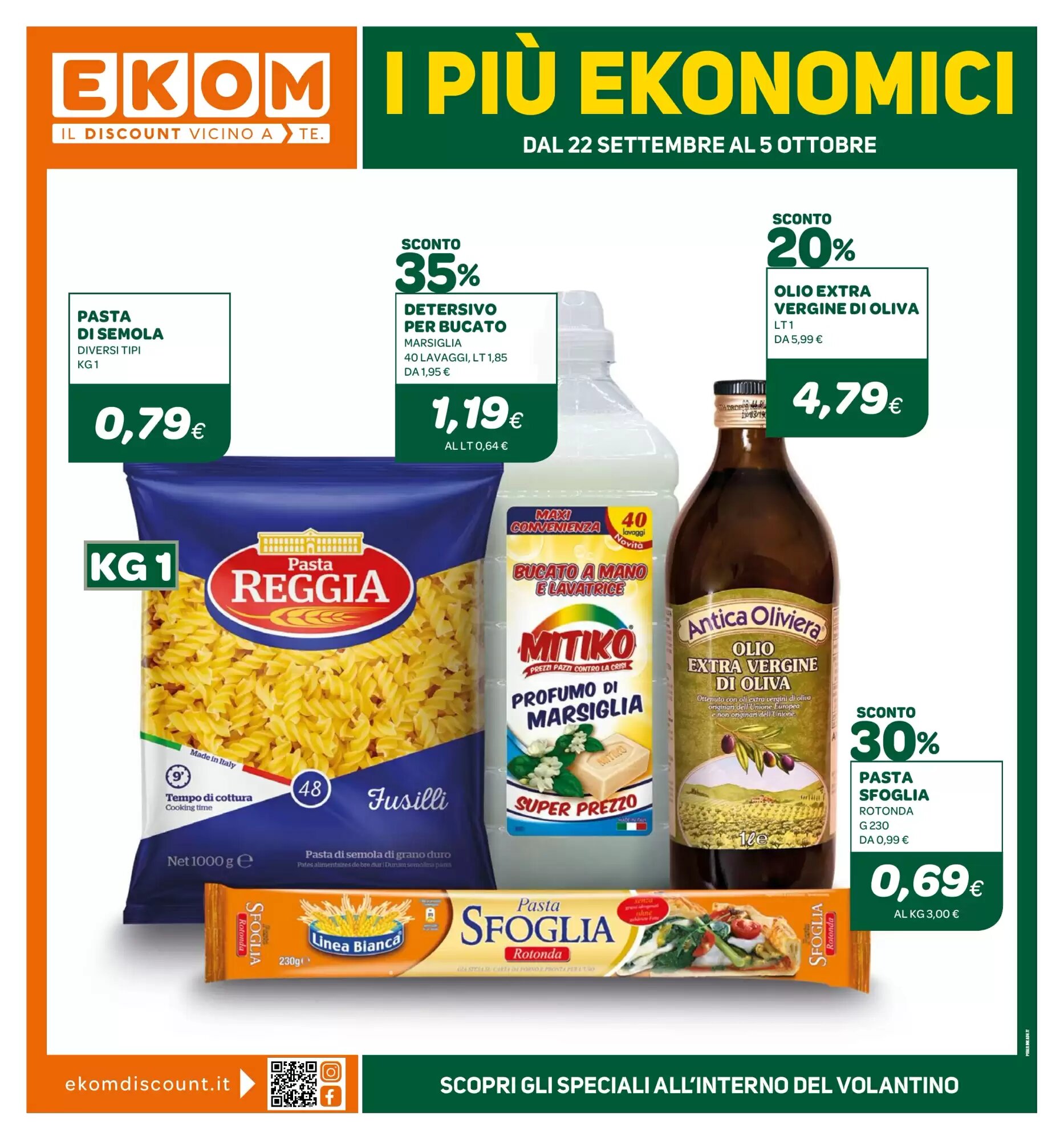 Volantino promozionale Ekom  valide dal 22/09/2026 - Pagina 1.