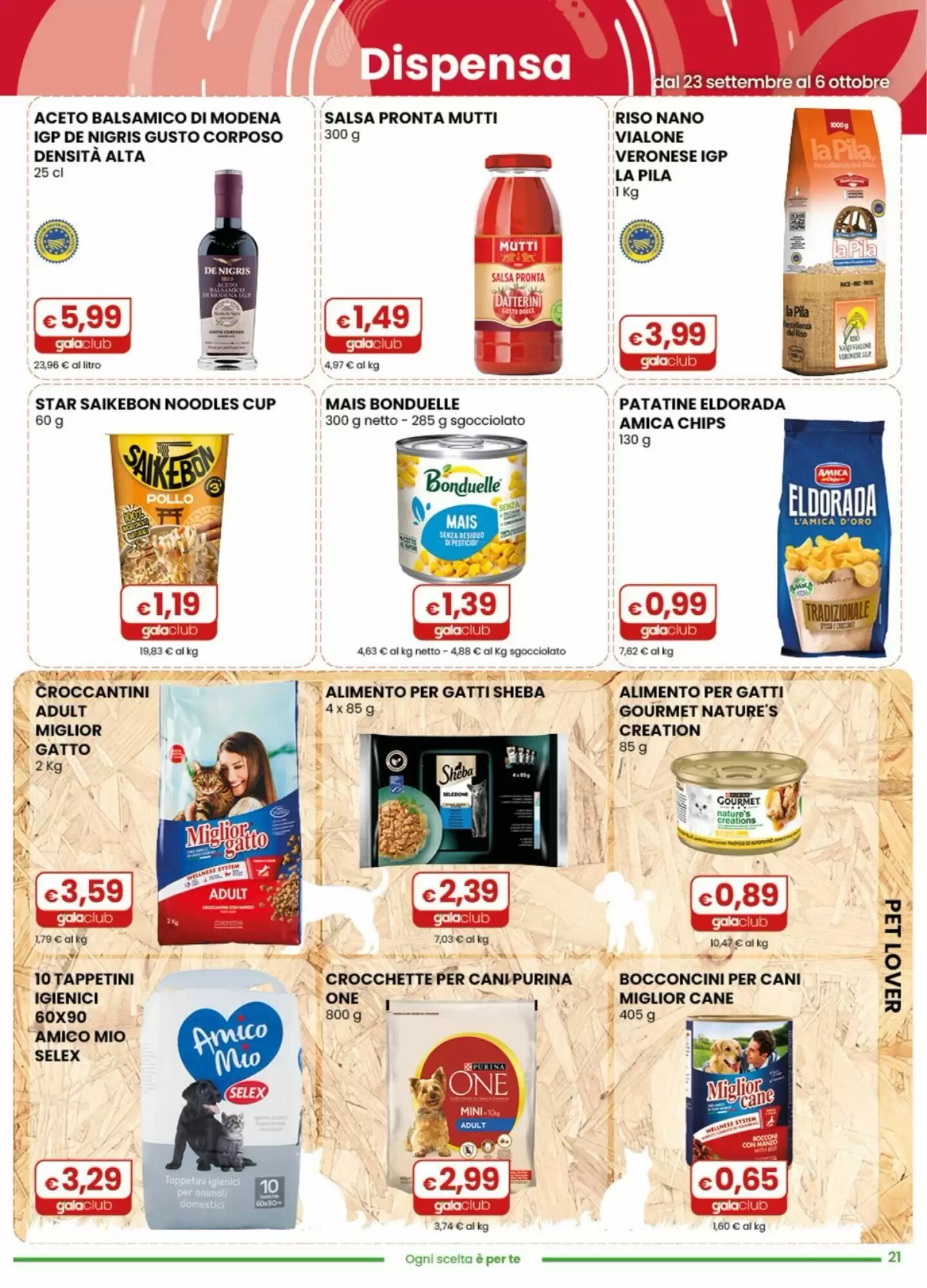 Volantino promozionale Gala Supermercati  valide dal 23/09/2026 - Pagina 21.