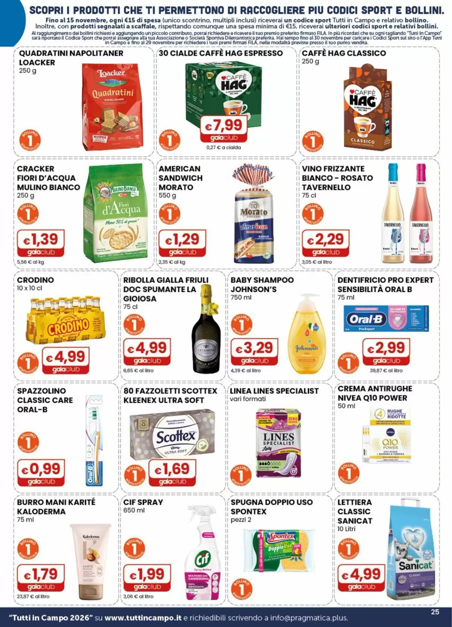 Volantino promozionale Gala Supermercati  valide dal 23/09/2026 - Pagina 25.