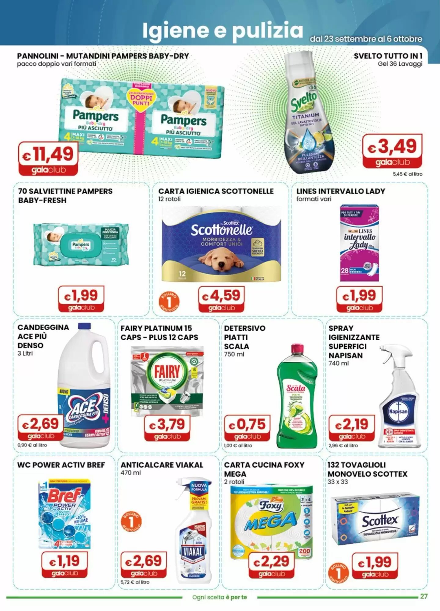 Volantino promozionale Gala Supermercati  valide dal 23/09/2026 - Pagina 27.