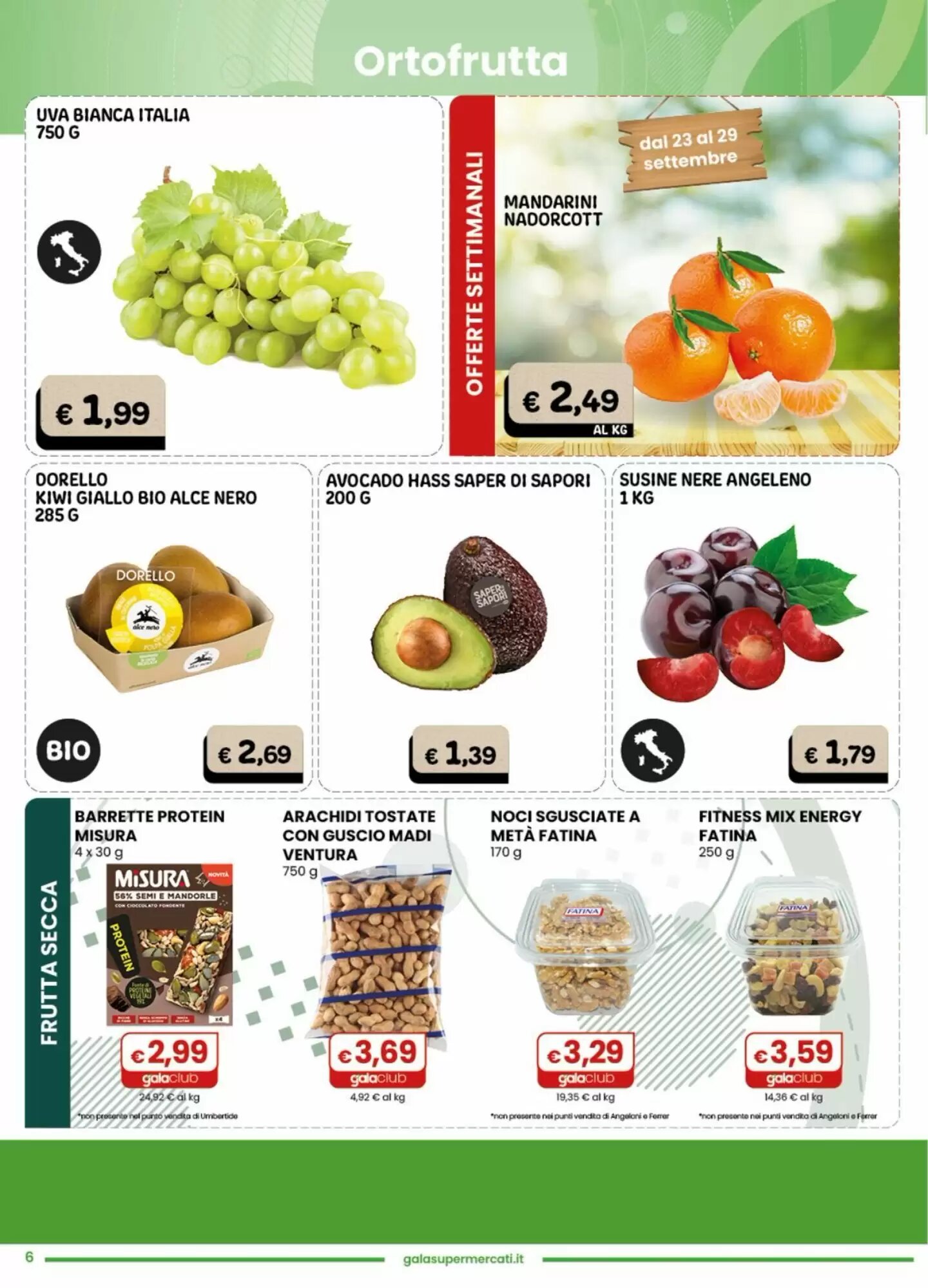 Volantino promozionale Gala Supermercati  valide dal 23/09/2026 - Pagina 6.