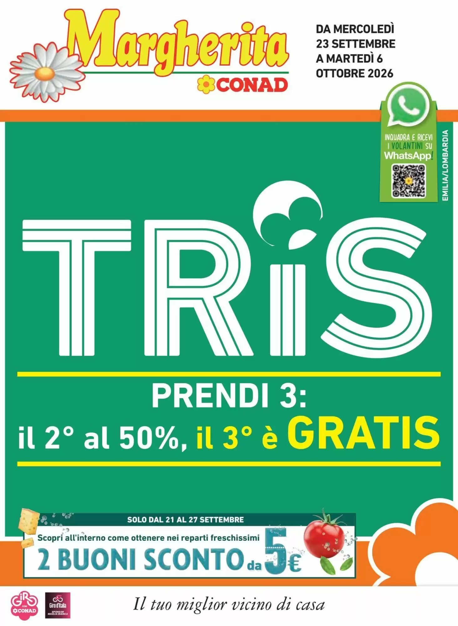 Volantino promozionale Conad Margherita  valide dal 23/09/2026 - Pagina 1.