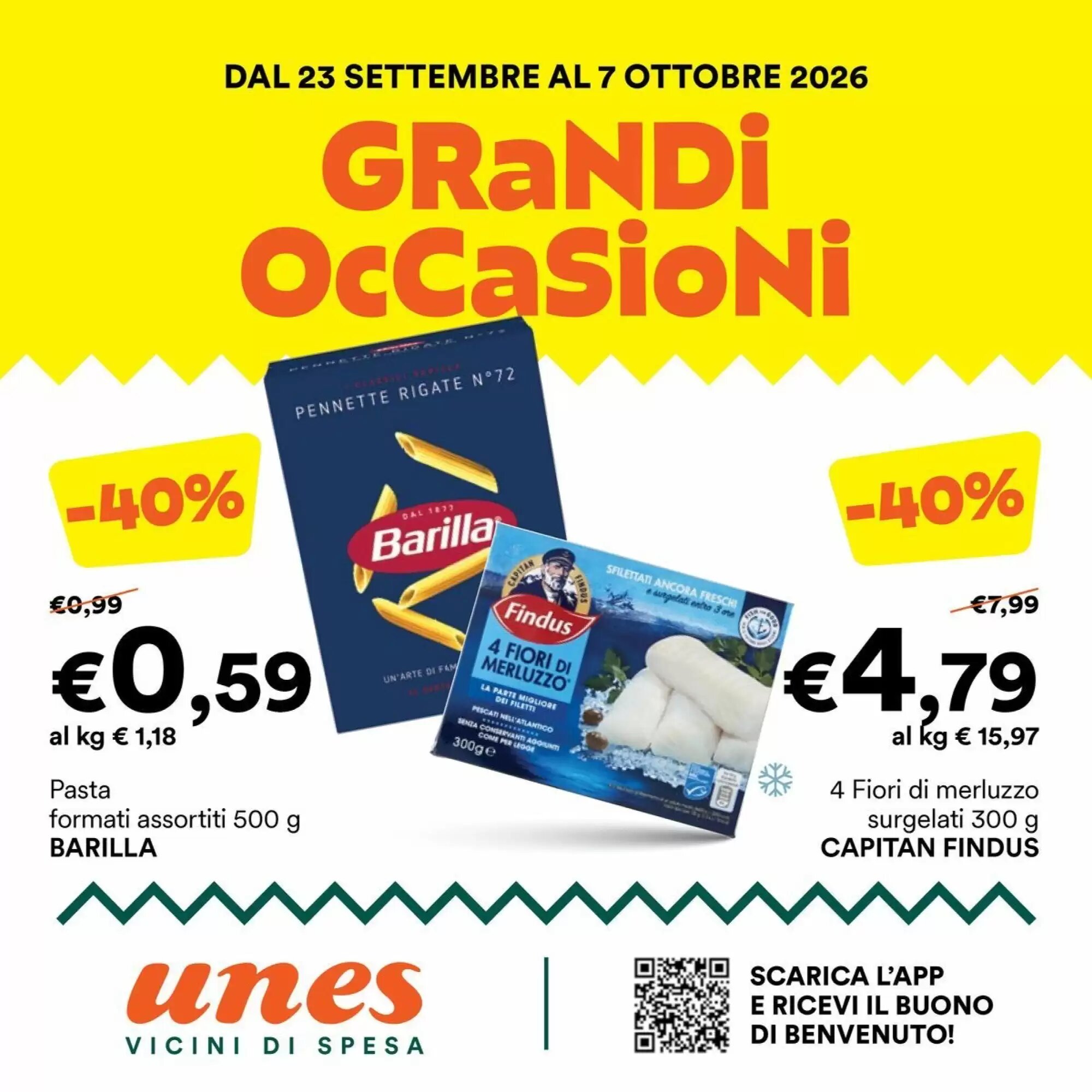 Volantino promozionale Unes valide dal 23/09/2026 - Pagina 1.