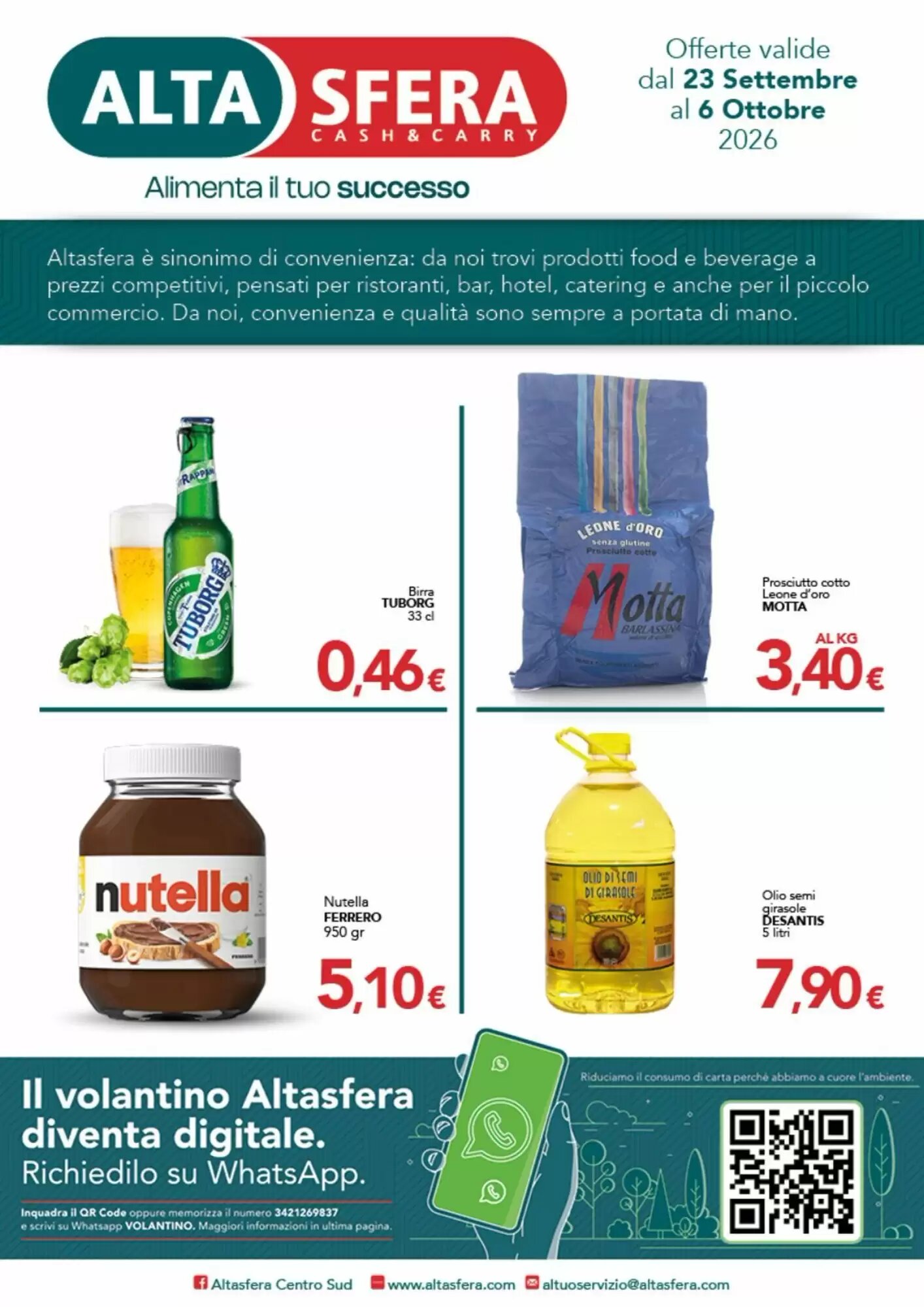 Volantino promozionale Altasfera  valide dal 23/09/2026 - Pagina 1.