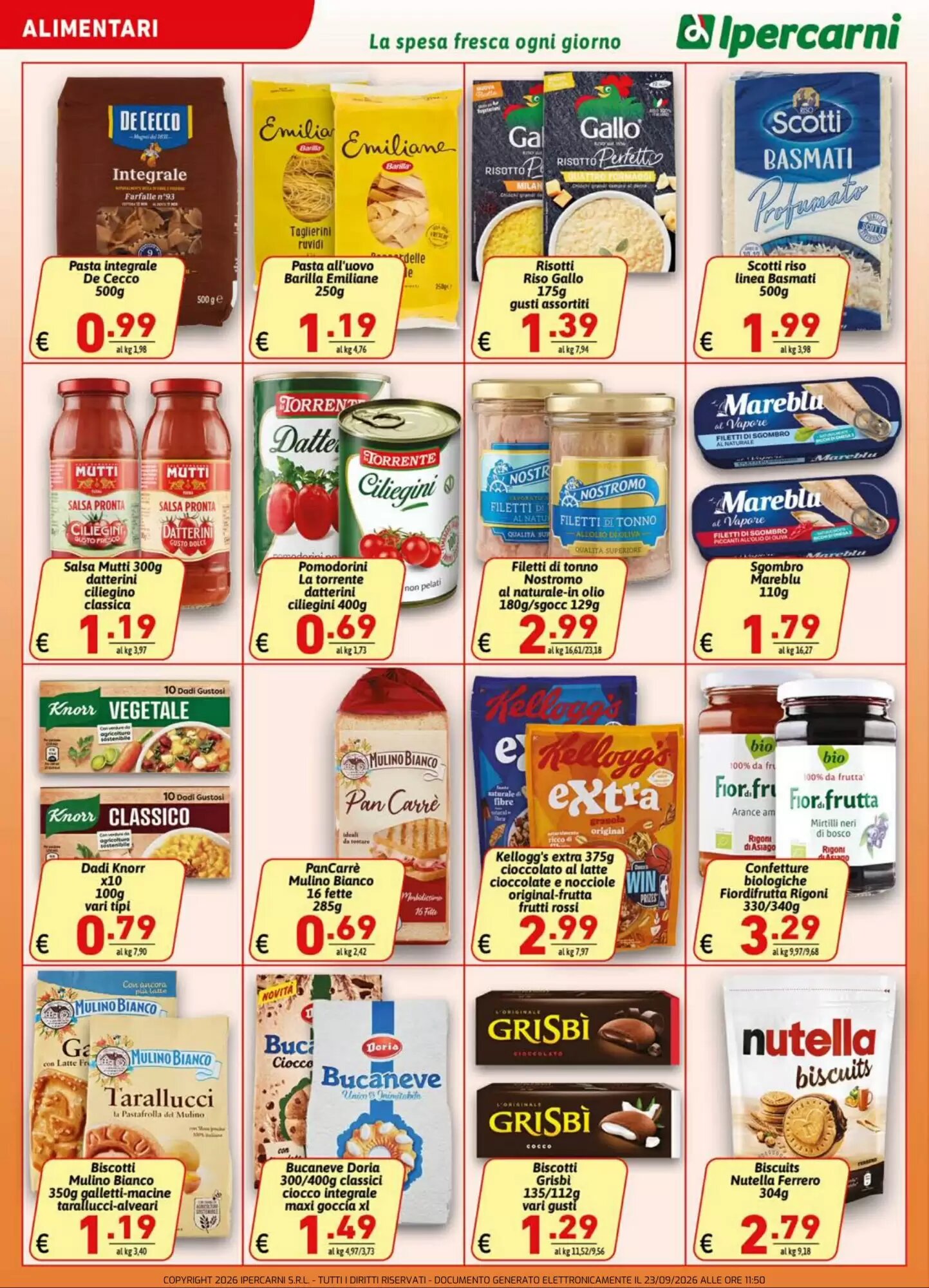 Volantino promozionale Ipercarni  valide dal 23/09/2026 - Pagina 12.