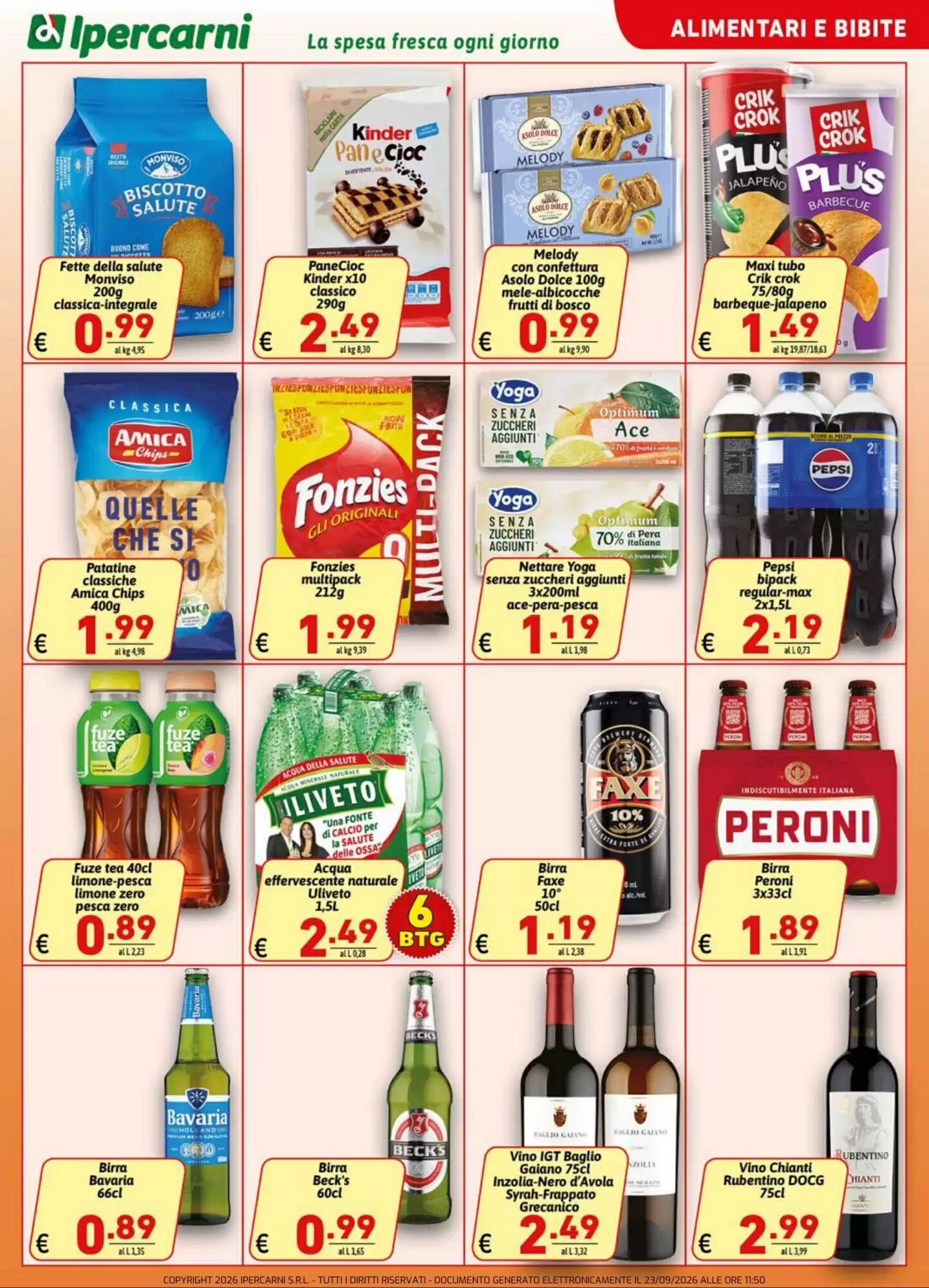 Volantino promozionale Ipercarni  valide dal 23/09/2026 - Pagina 13.