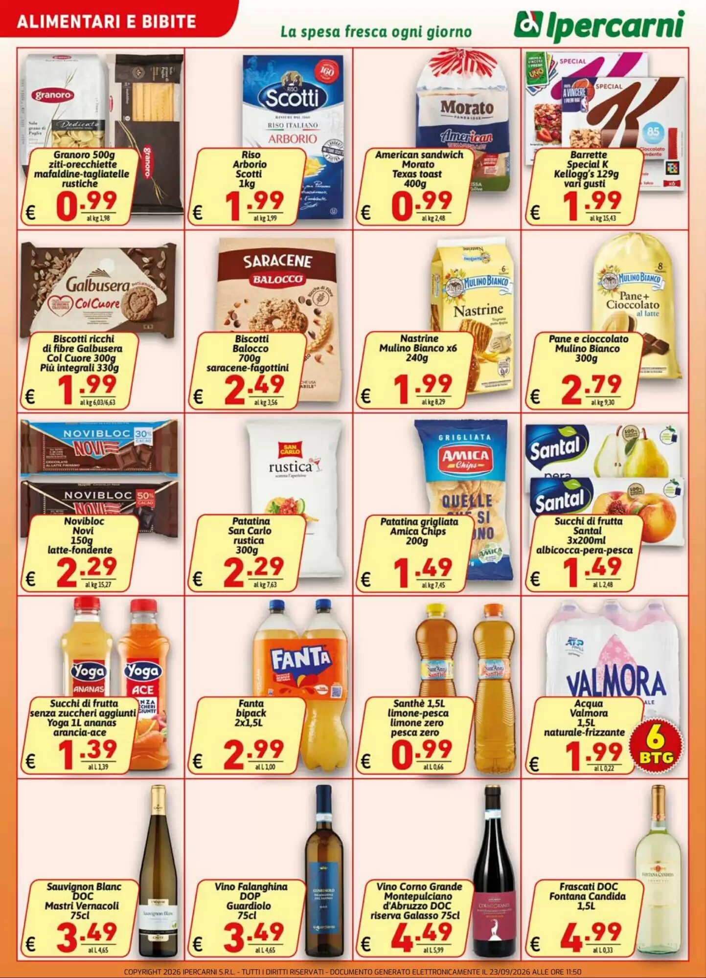 Volantino promozionale Ipercarni  valide dal 23/09/2026 - Pagina 14.