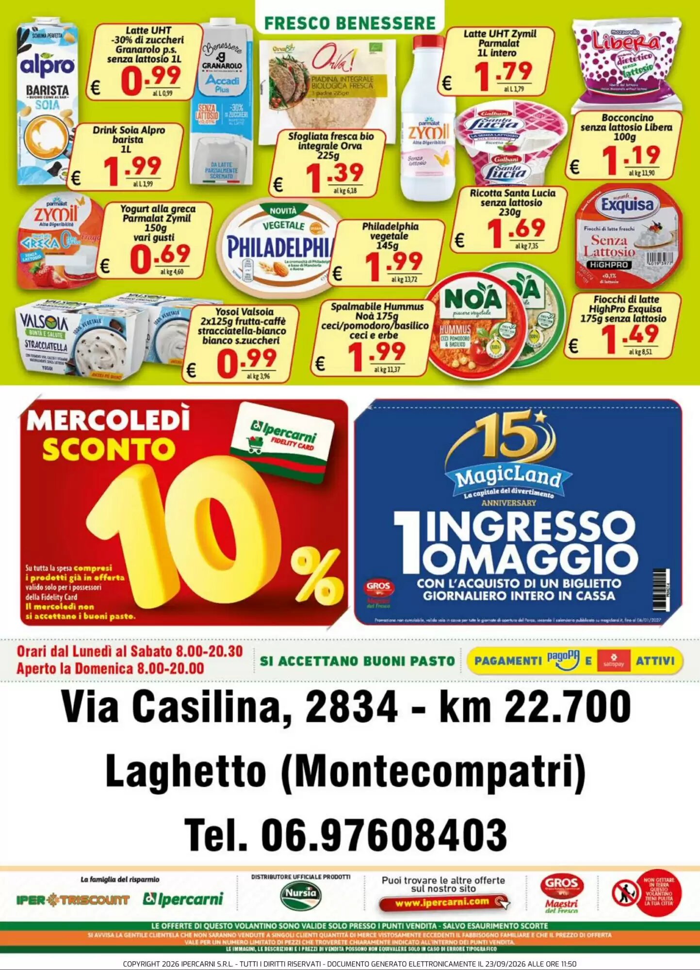 Volantino promozionale Ipercarni  valide dal 23/09/2026 - Pagina 16.