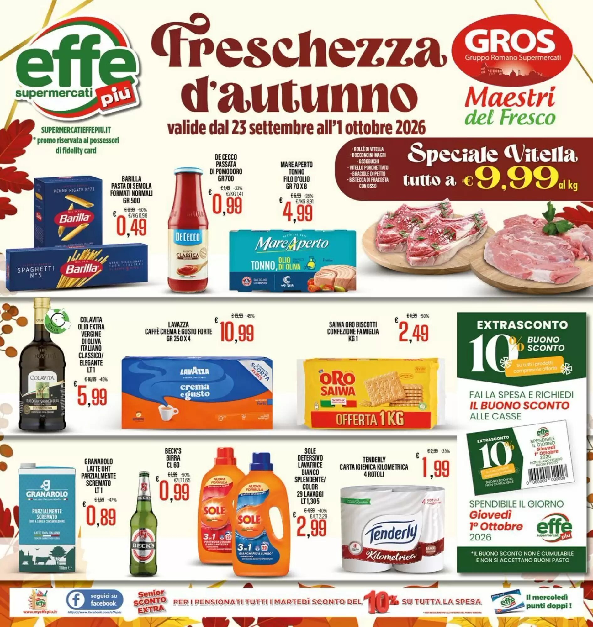 Volantino promozionale Supermercati EffePiù  valide dal 23/09/2026 - Pagina 1.