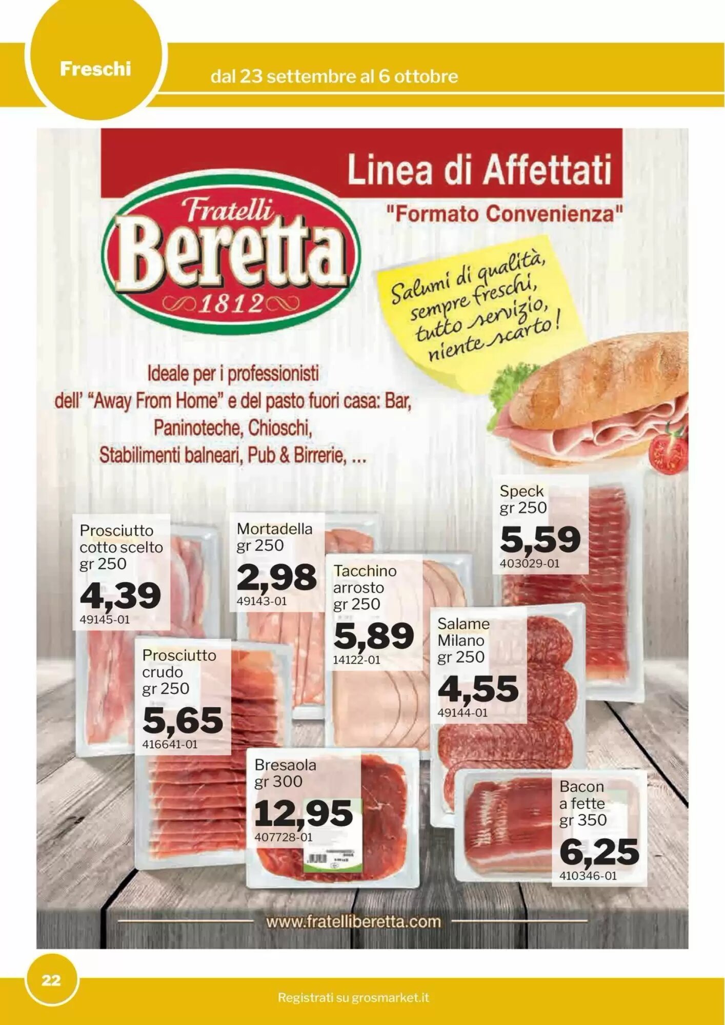Volantino promozionale GrosMarket  valide dal 23/09/2026 - Pagina 22.