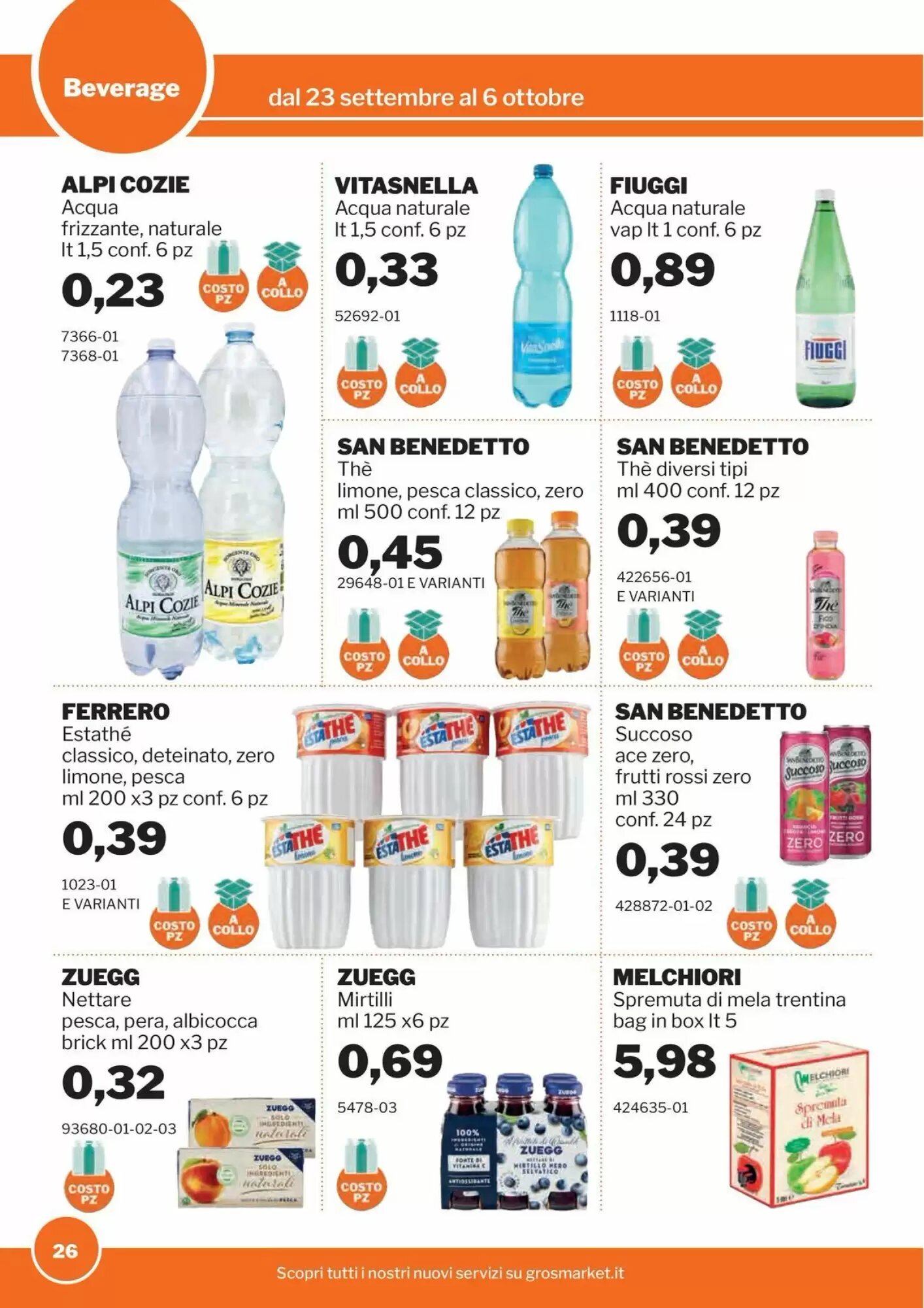 Volantino promozionale GrosMarket  valide dal 23/09/2026 - Pagina 26.