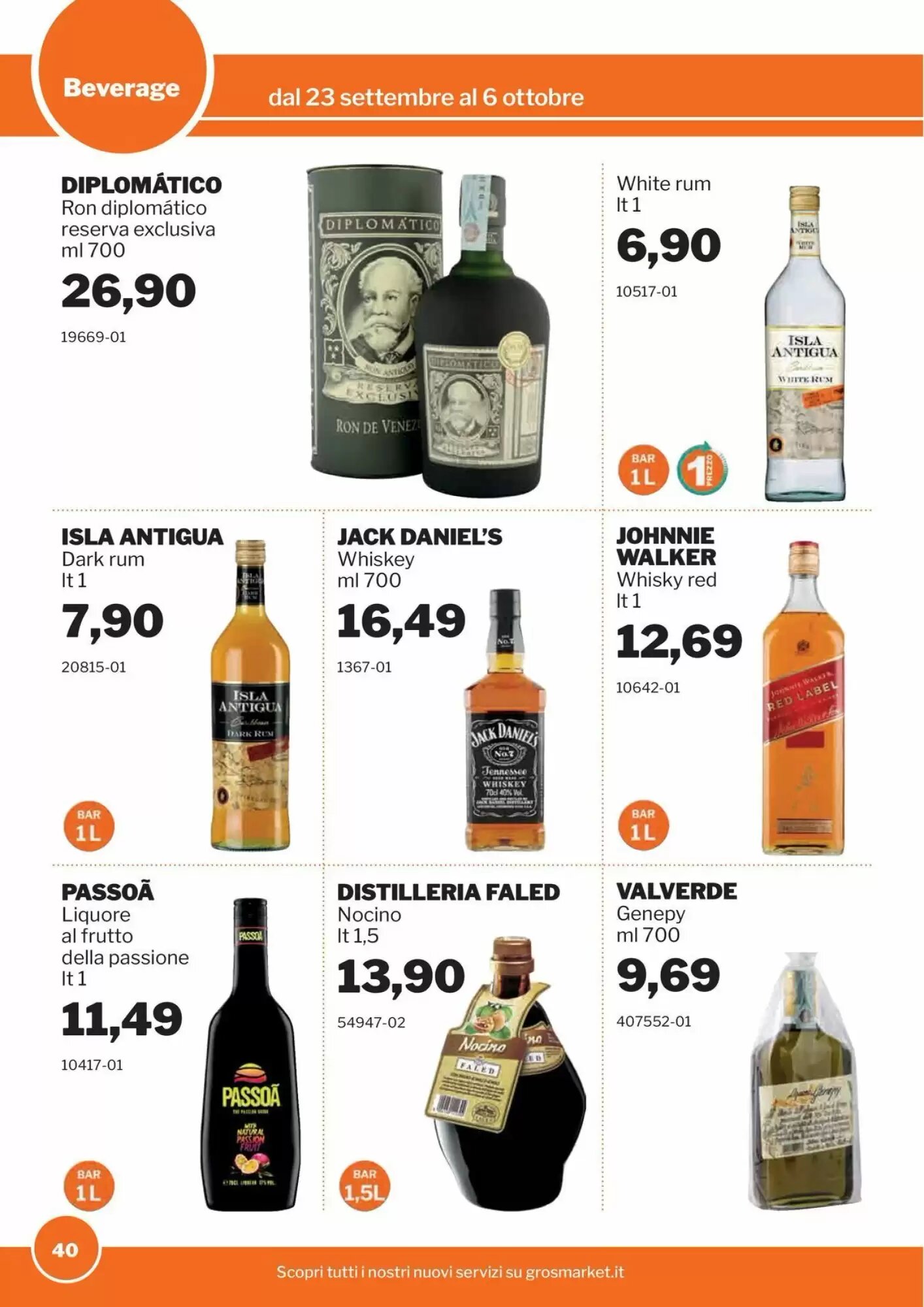 Volantino promozionale GrosMarket  valide dal 23/09/2026 - Pagina 40.