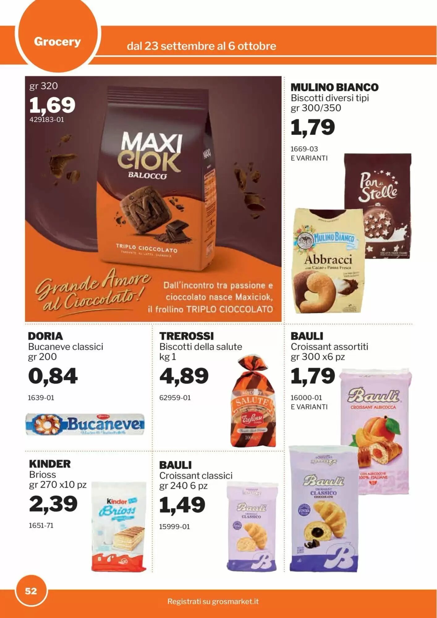 Volantino promozionale GrosMarket  valide dal 23/09/2026 - Pagina 52.