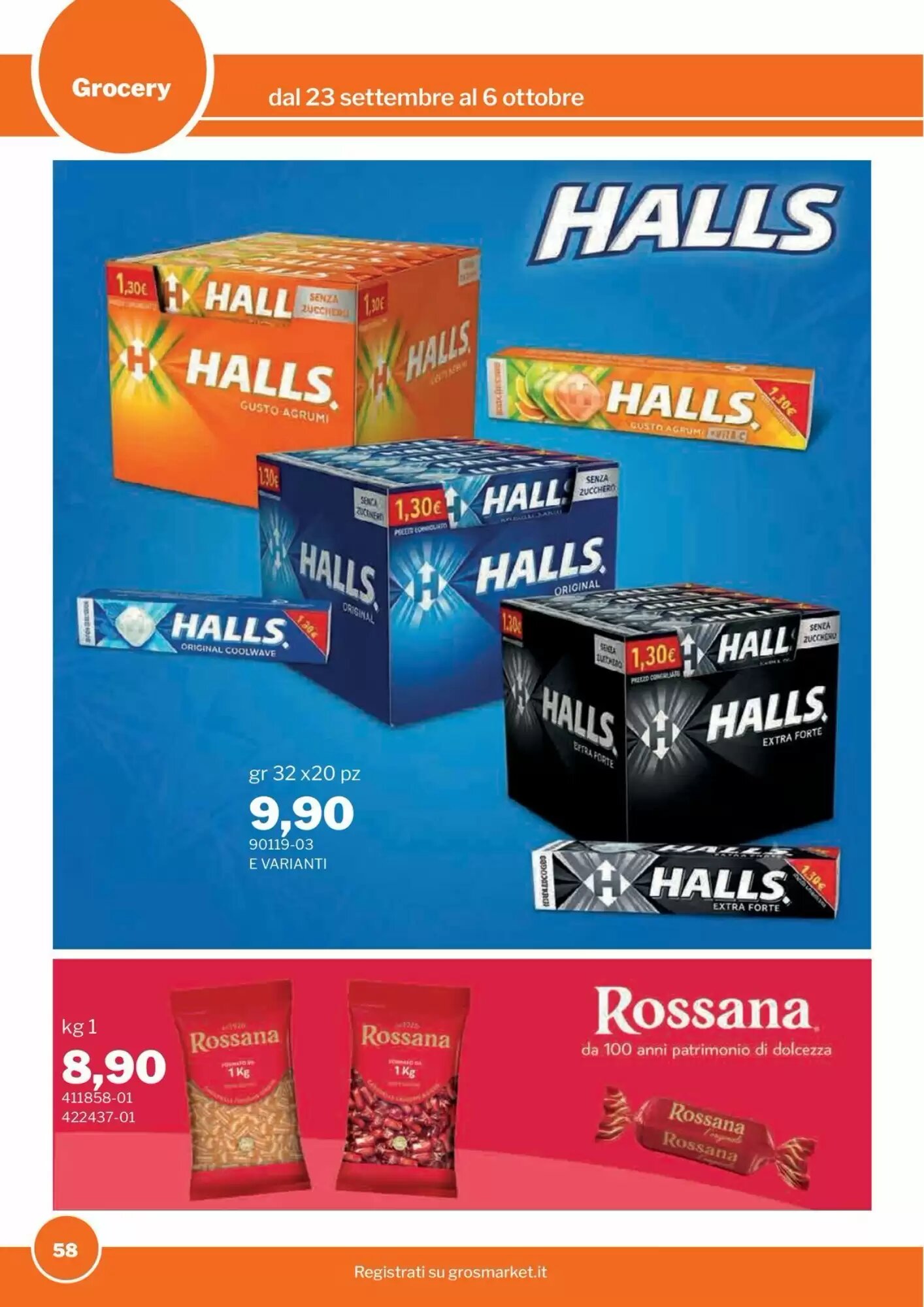 Volantino promozionale GrosMarket  valide dal 23/09/2026 - Pagina 58.