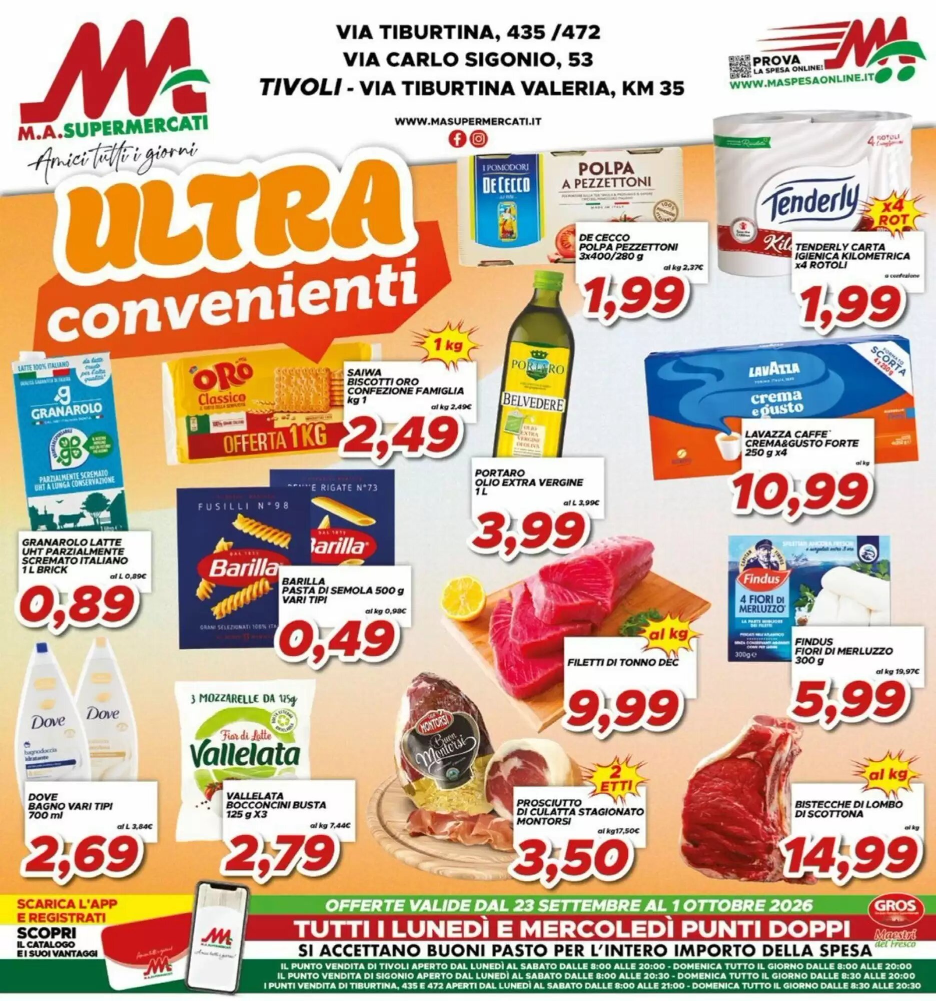 Volantino promozionale MA Supermercati  valide dal 23/09/2026 - Pagina 1.