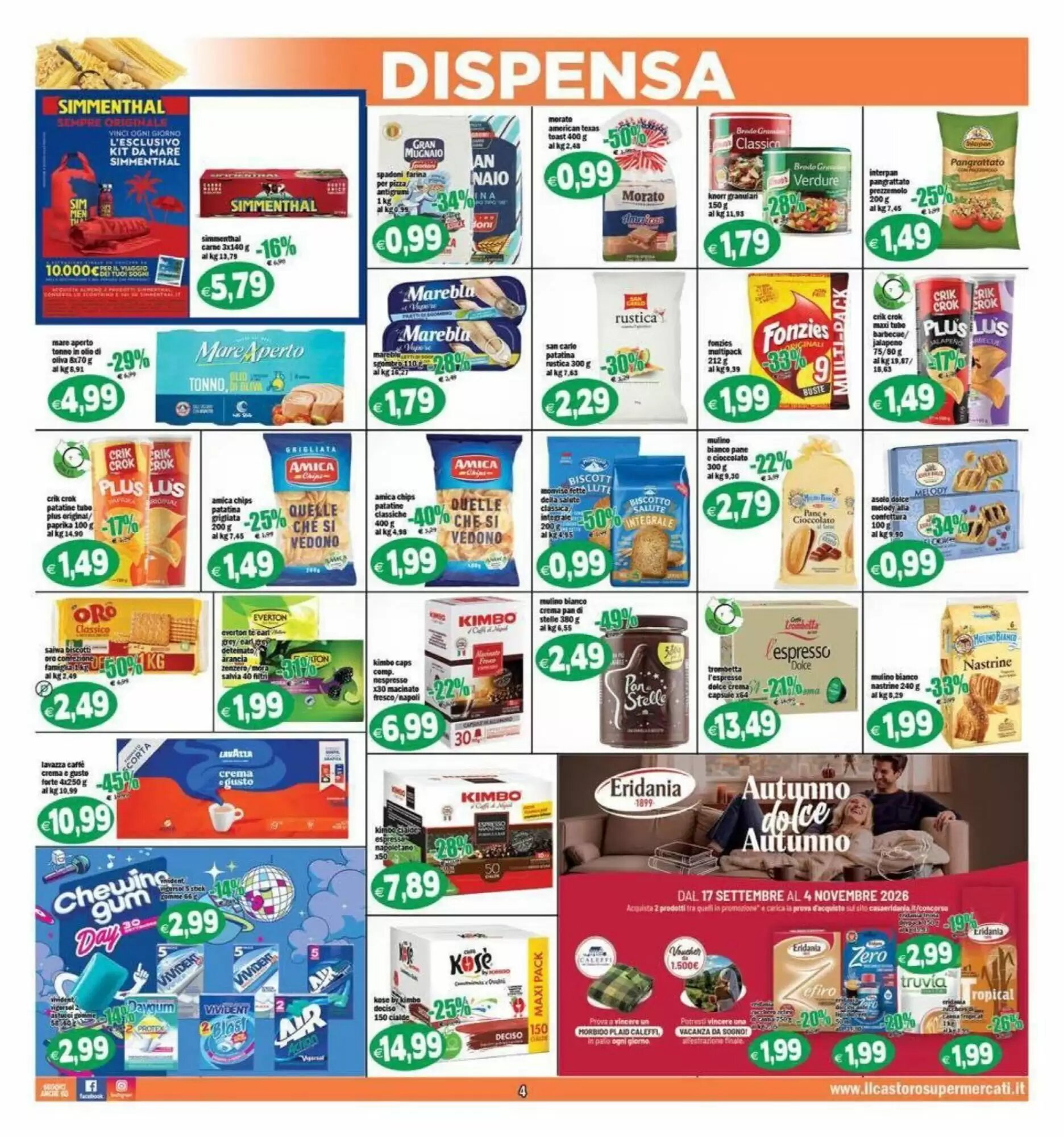 Volantino promozionale Il Castoro Supermercati  valide dal 23/09/2026 - Pagina 4.
