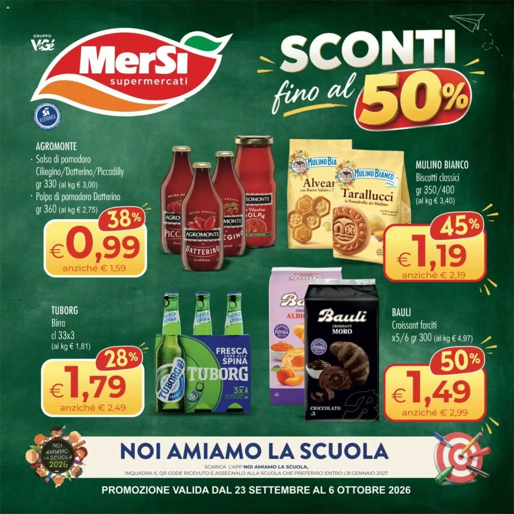 Volantino promozionale MerSi Supermercati valide dal 23/09/2026 - Pagina 1.
