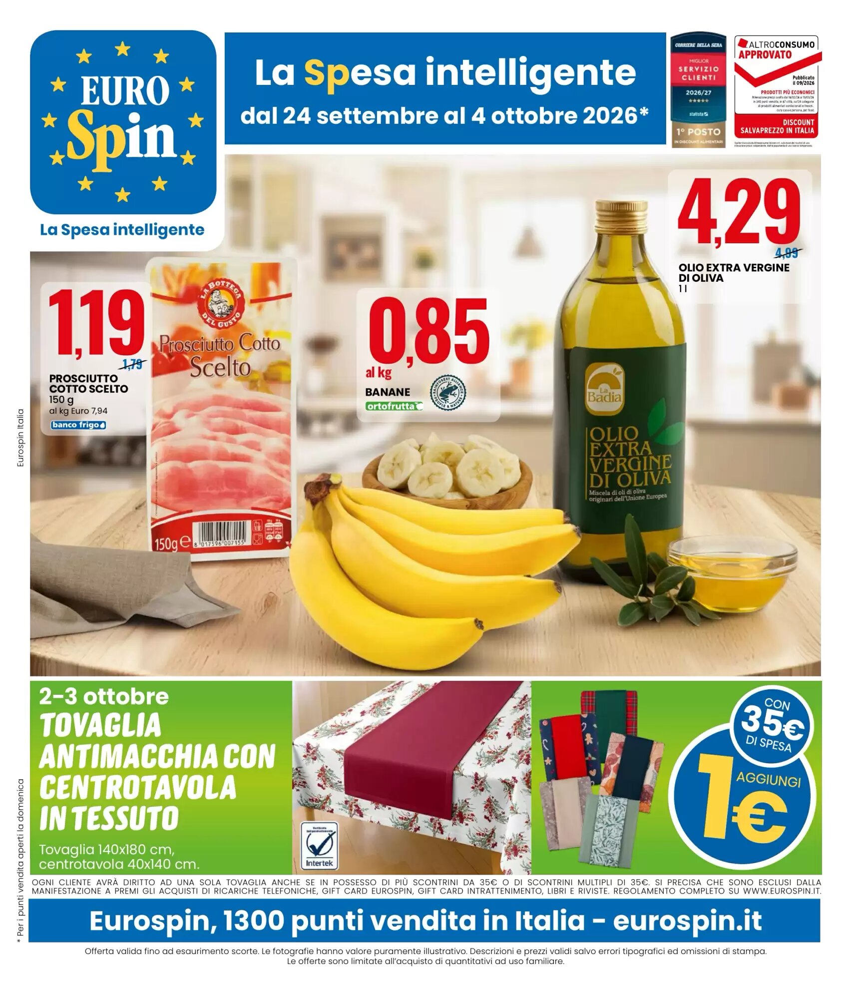 Volantino promozionale Eurospin valide dal 24/09/2026 - Pagina 1.