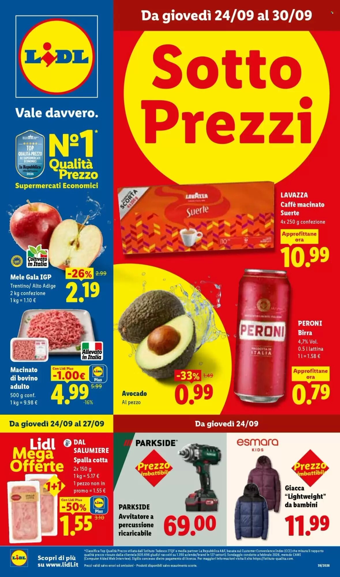 Volantino promozionale Lidl  valide dal 24/09/2026 - Pagina 1.