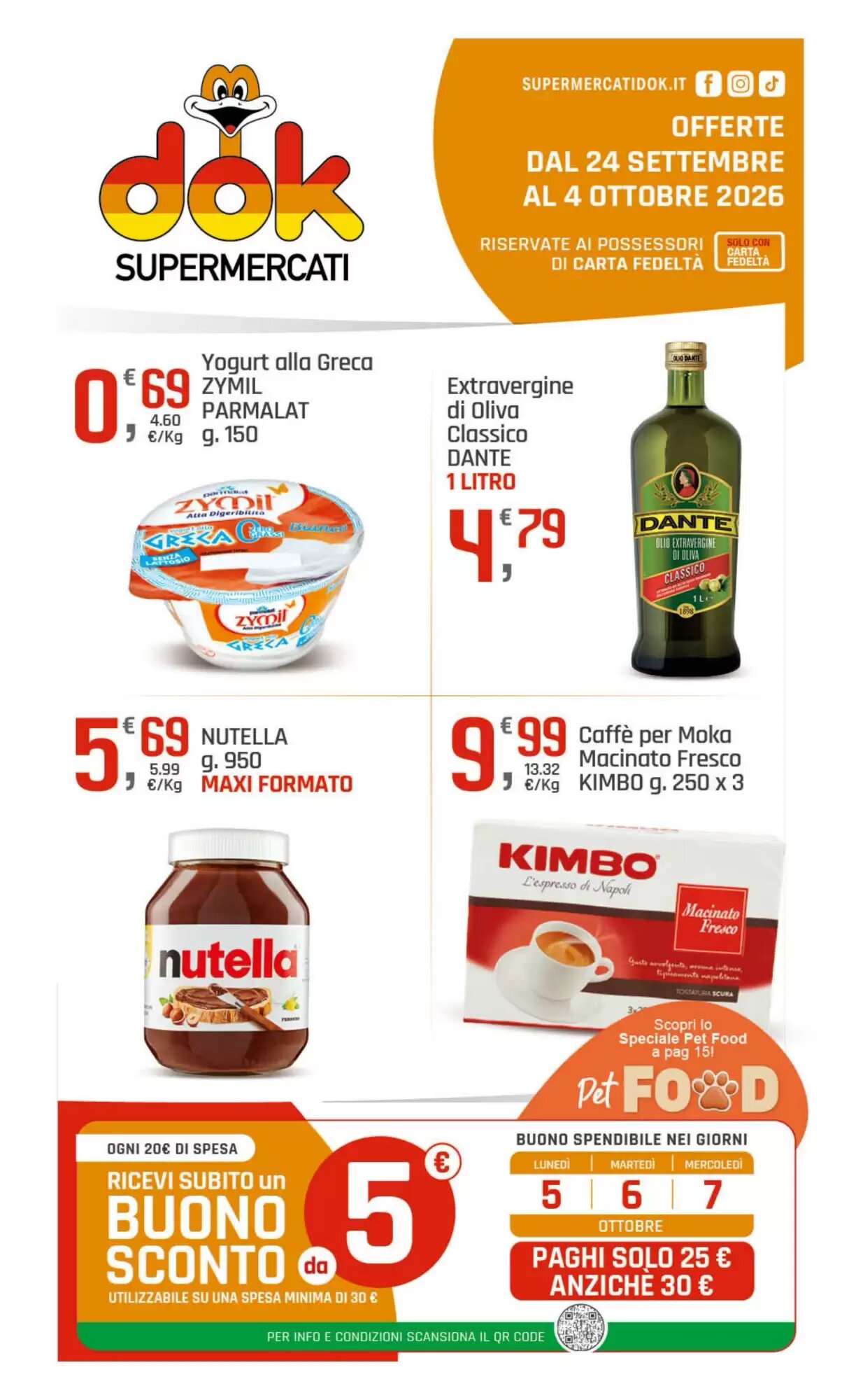 Volantino promozionale Supermercati Dok valide dal 24/09/2026 - Pagina 1.