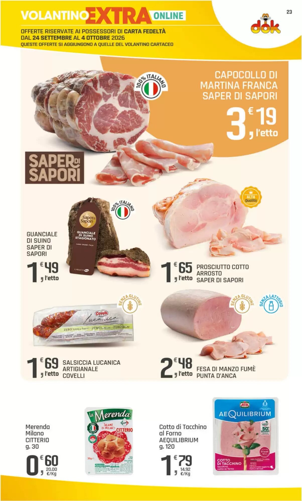 Volantino promozionale Supermercati Dok  valide dal 24/09/2026 - Pagina 23.