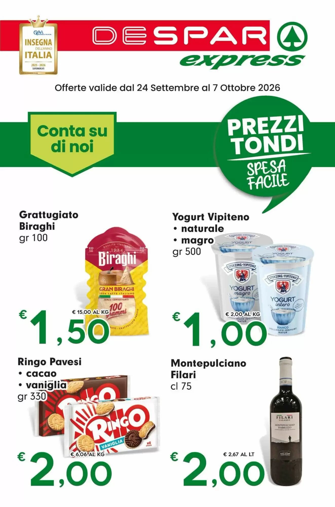 Volantino promozionale Despar  valide dal 24/09/2026 - Pagina 1.