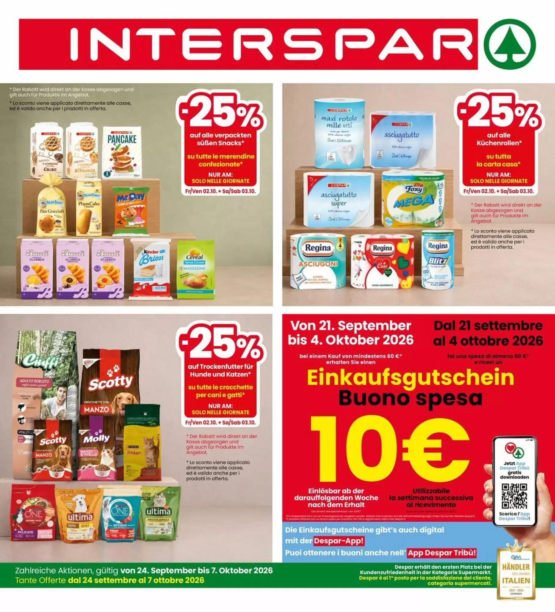 Volantino promozionale Interspar  valide dal 24/09/2026 - Pagina 1.