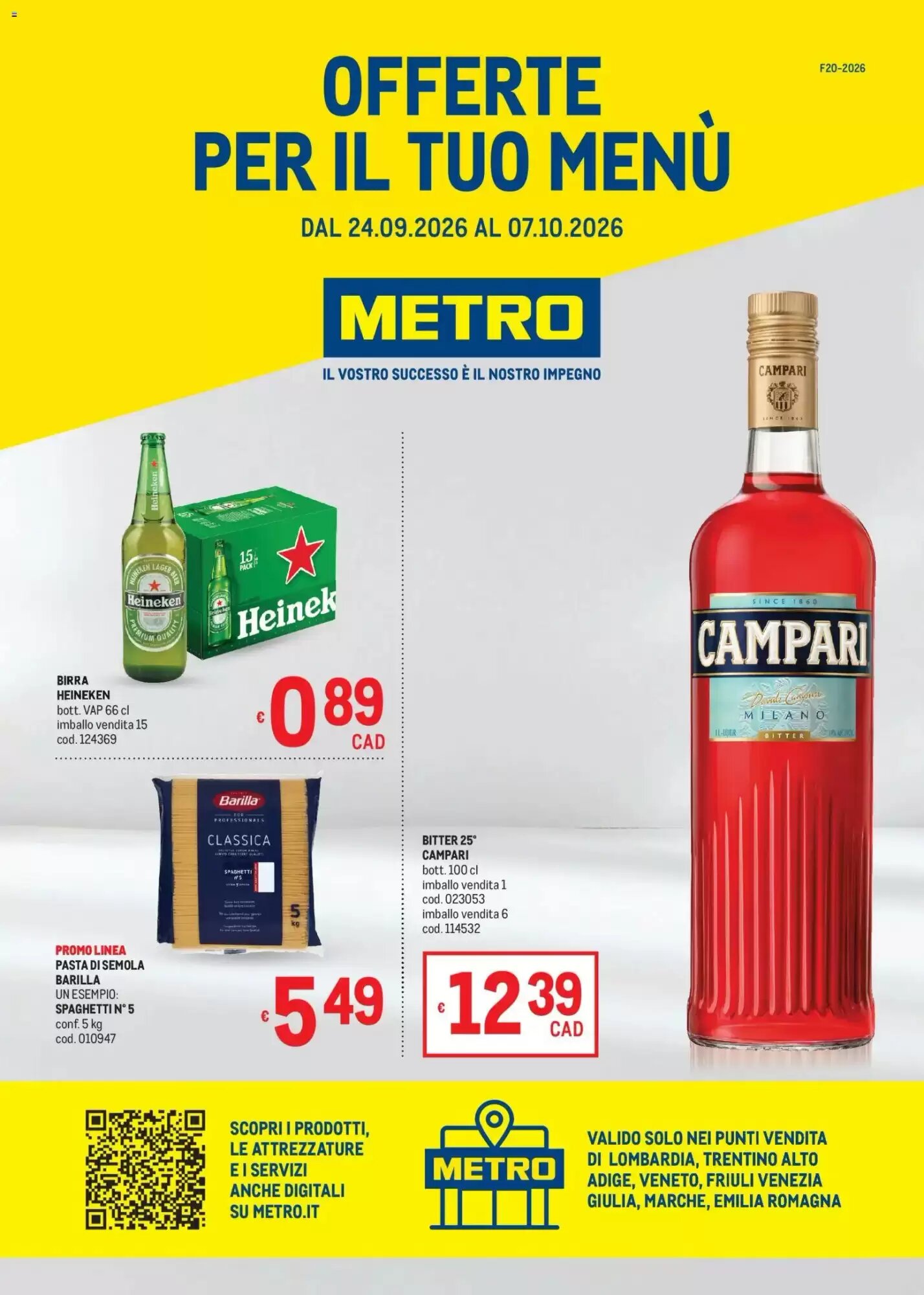 Volantino promozionale Metro  valide dal 24/09/2026 - Pagina 1.