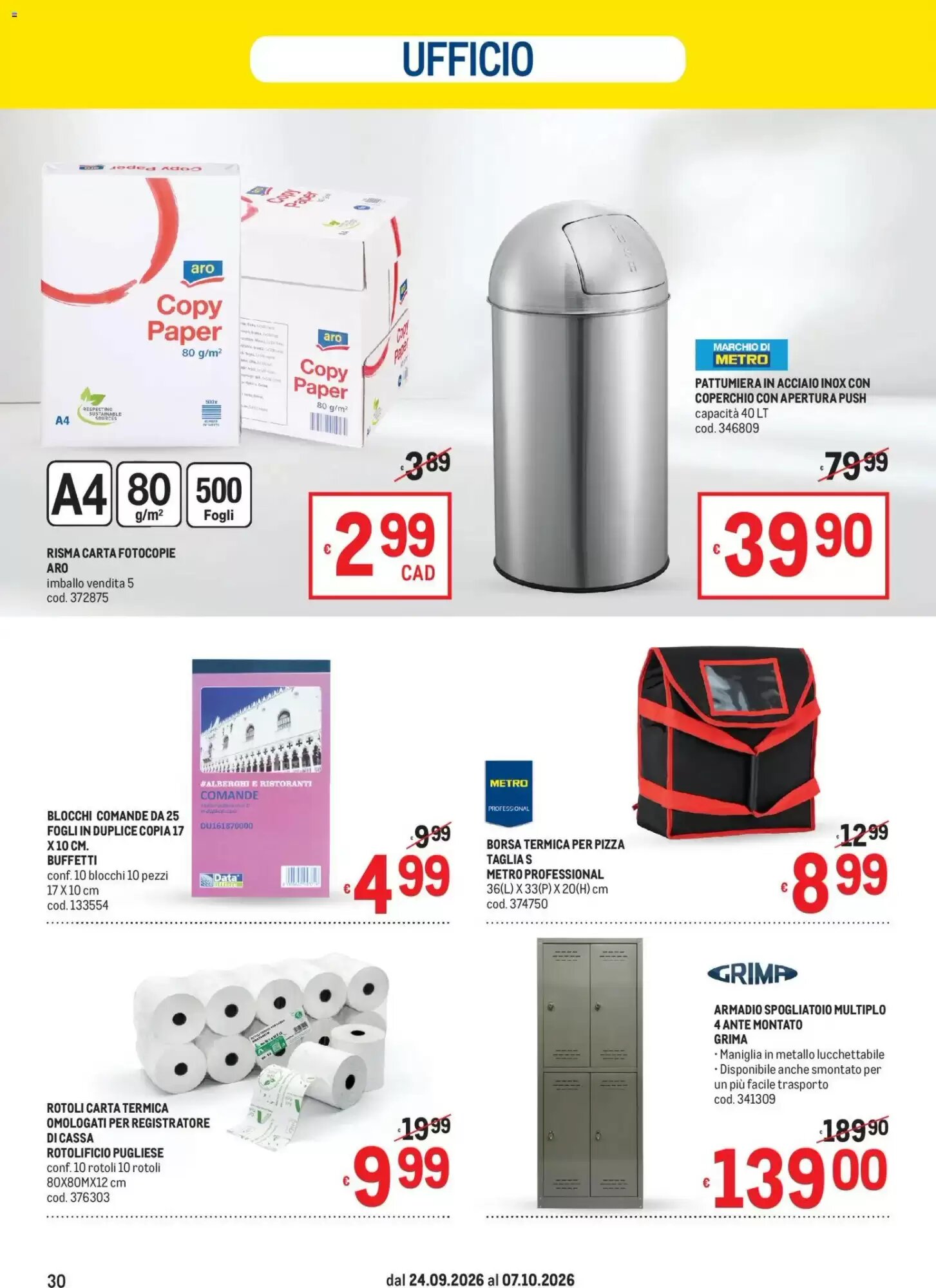 Volantino promozionale Metro  valide dal 24/09/2026 - Pagina 30.