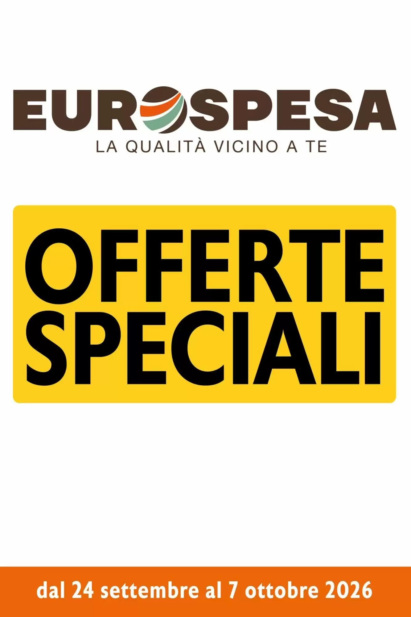 Volantino promozionale Eurospesa  valide dal 24/09/2026 - Pagina 1.