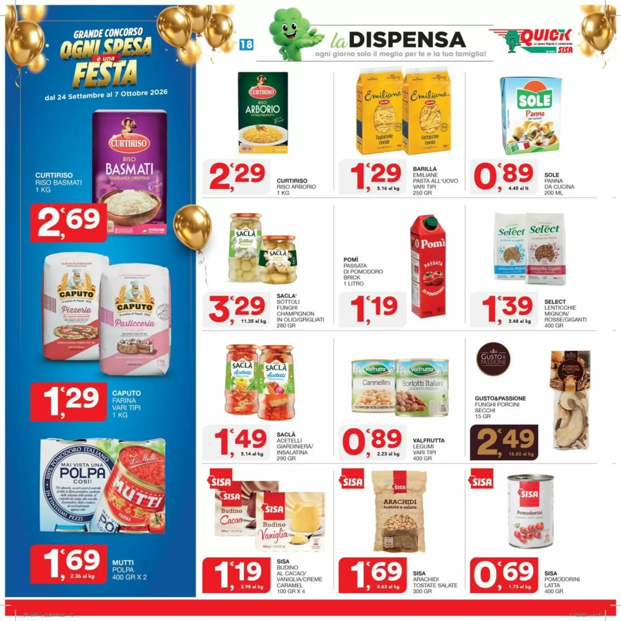 Volantino promozionale Quick Sisa  valide dal 24/09/2026 - Pagina 18.