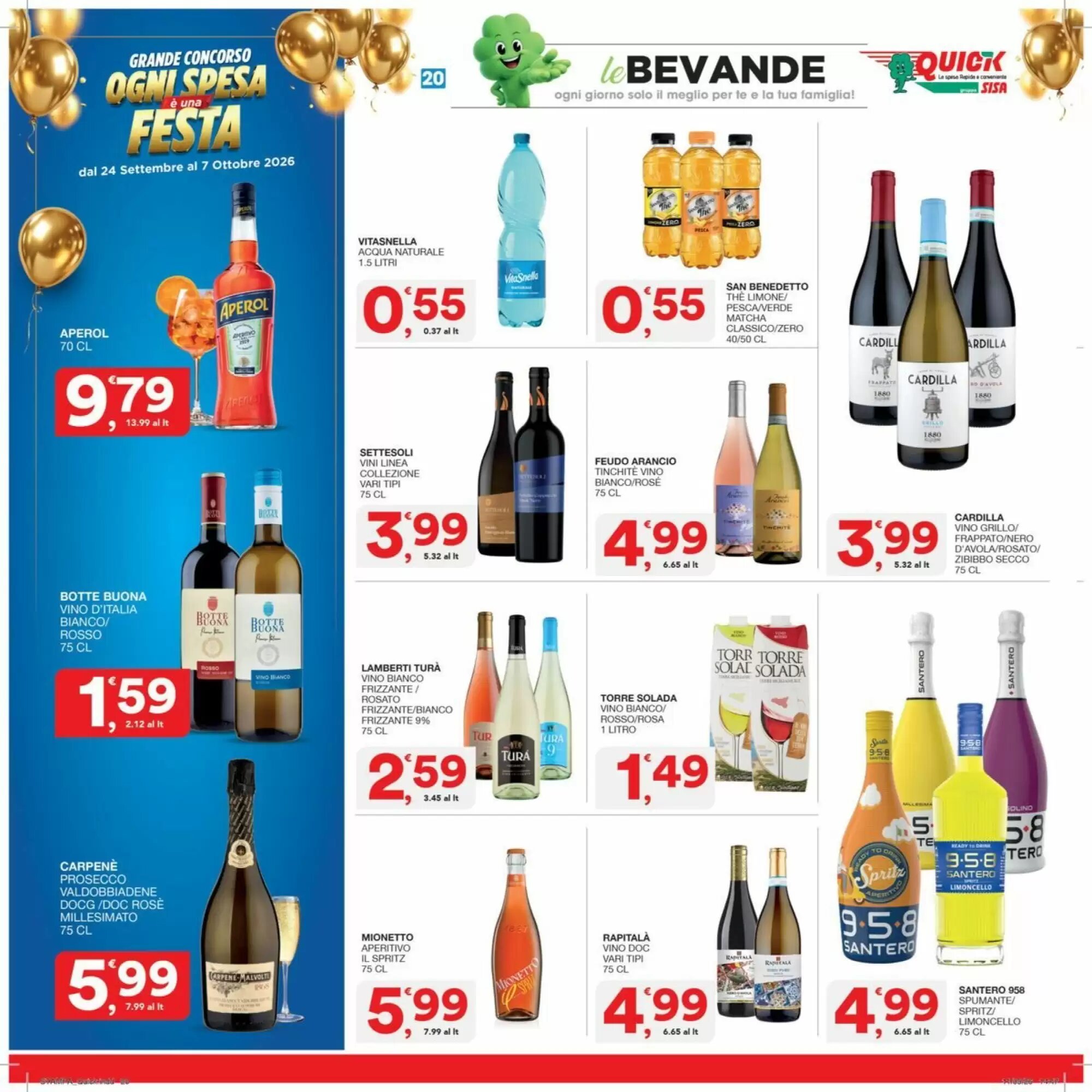 Volantino promozionale Quick Sisa  valide dal 24/09/2026 - Pagina 20.